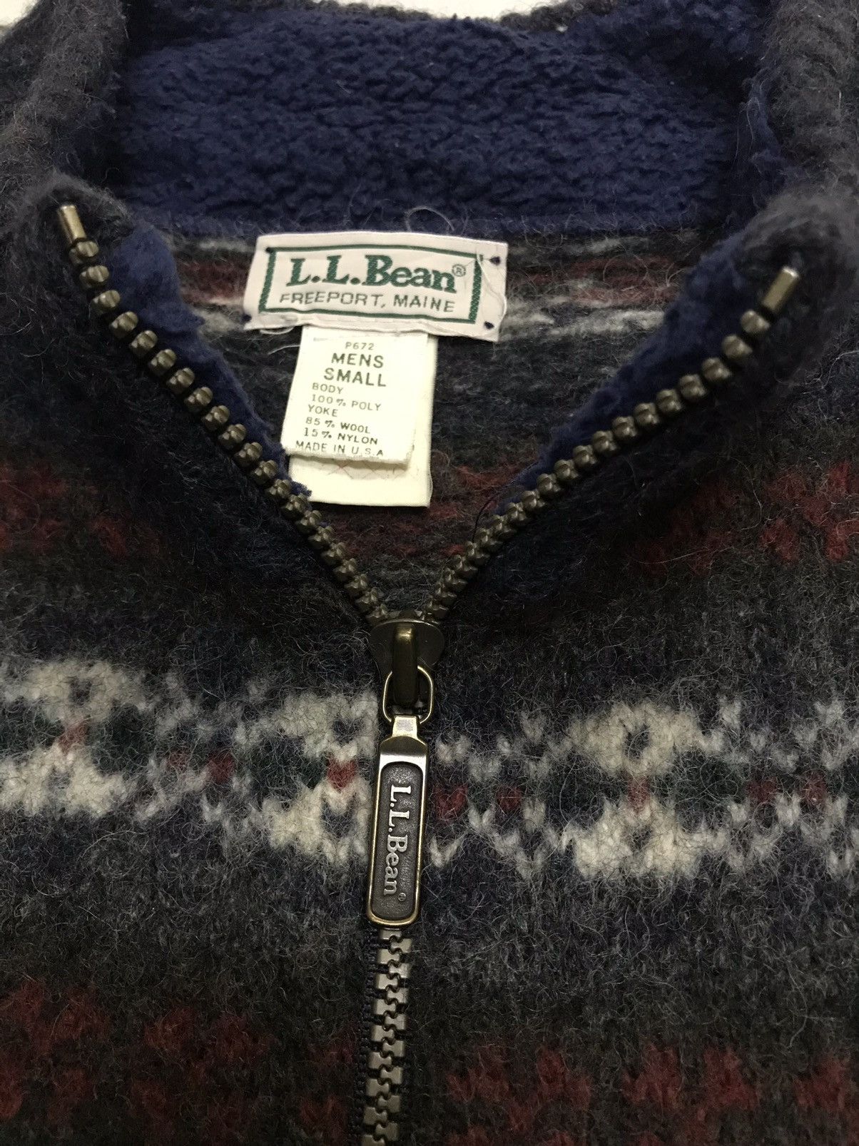 L.L. Bean Vintage 90s LL Bean Half Zipper Fleece Jacket Size US S / EU 44-46 / 1 - 7 Thumbnail