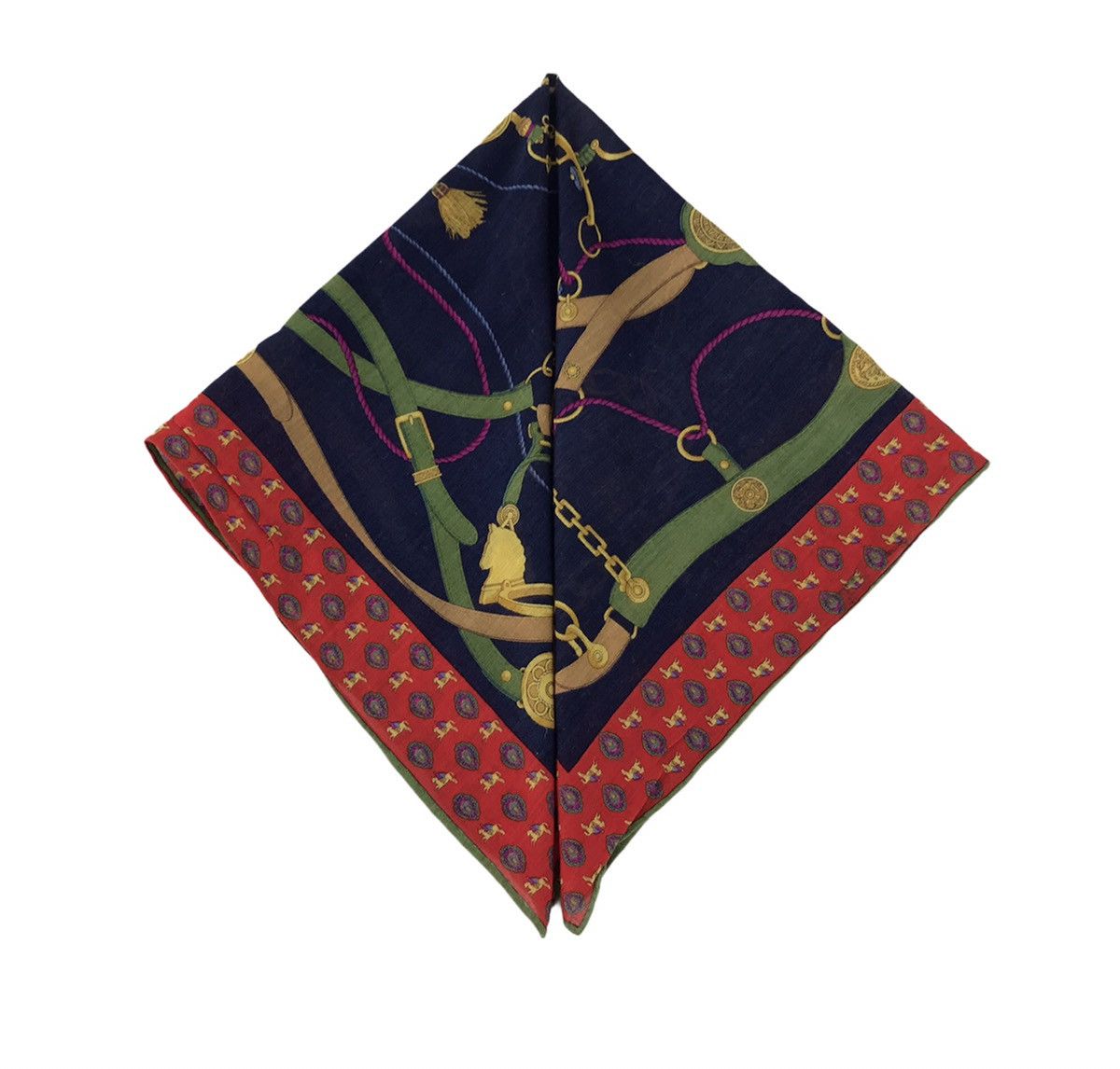 Celine × Vintage Vintage Celine Paris Handkerchief Pocket Square Baroque Size ONE SIZE - 1 Thumbnail