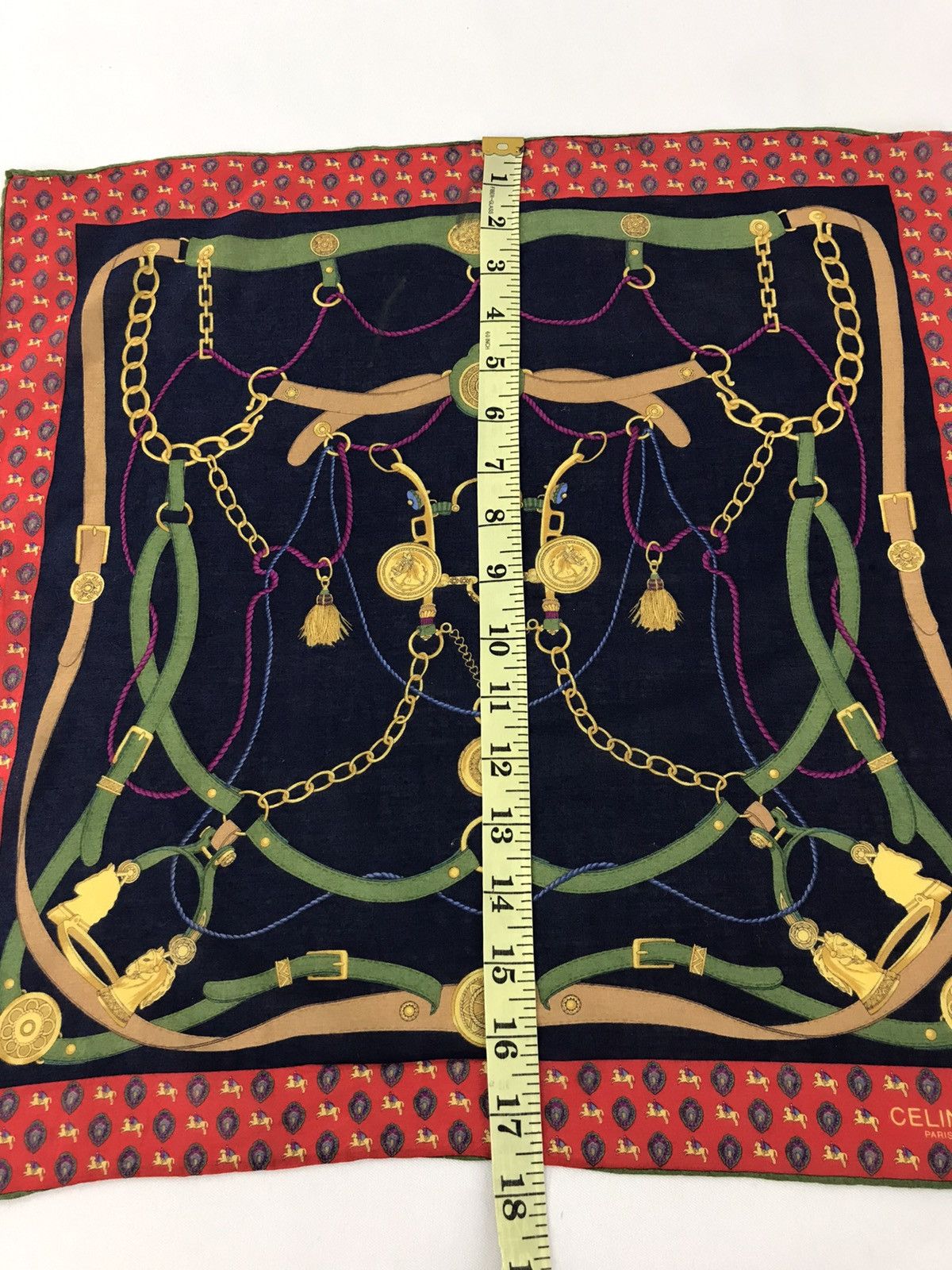 Celine × Vintage Vintage Celine Paris Handkerchief Pocket Square Baroque Size ONE SIZE - 6 Thumbnail