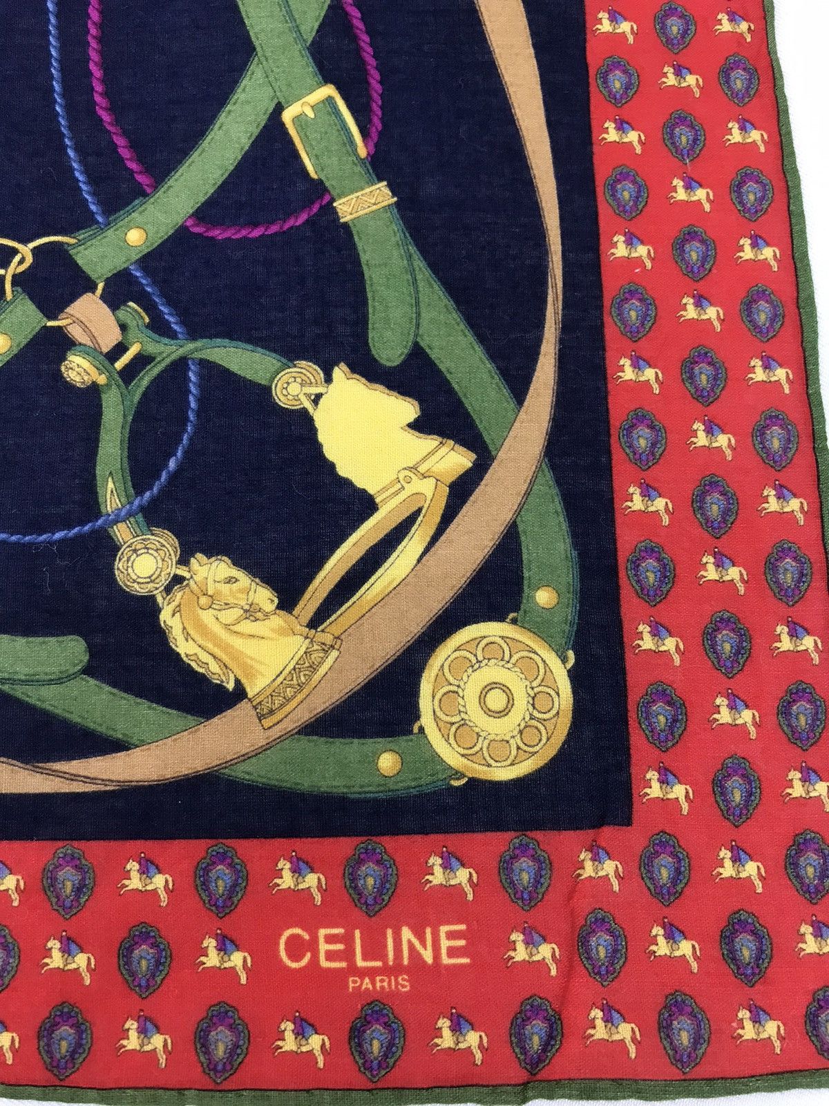 Celine × Vintage Vintage Celine Paris Handkerchief Pocket Square Baroque Size ONE SIZE - 4 Thumbnail