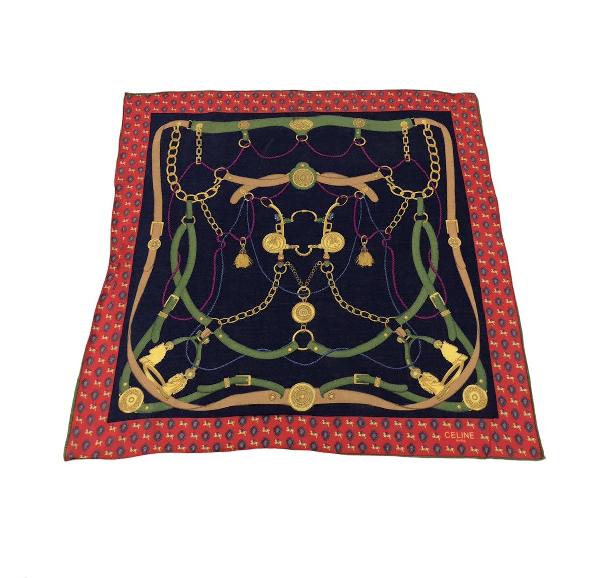 Celine × Vintage Vintage Celine Paris Handkerchief Pocket Square Baroque Size ONE SIZE - 2 Thumbnail