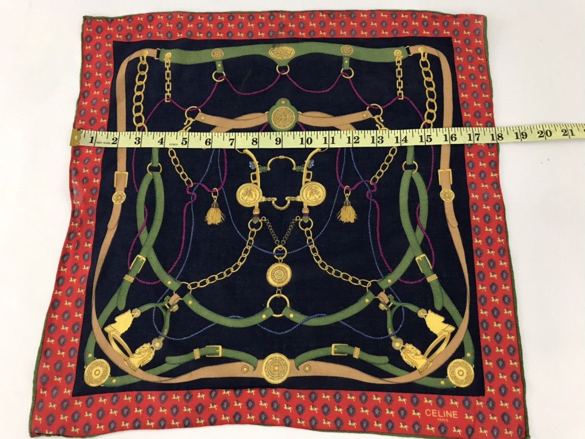 Celine × Vintage Vintage Celine Paris Handkerchief Pocket Square Baroque Size ONE SIZE - 5 Thumbnail