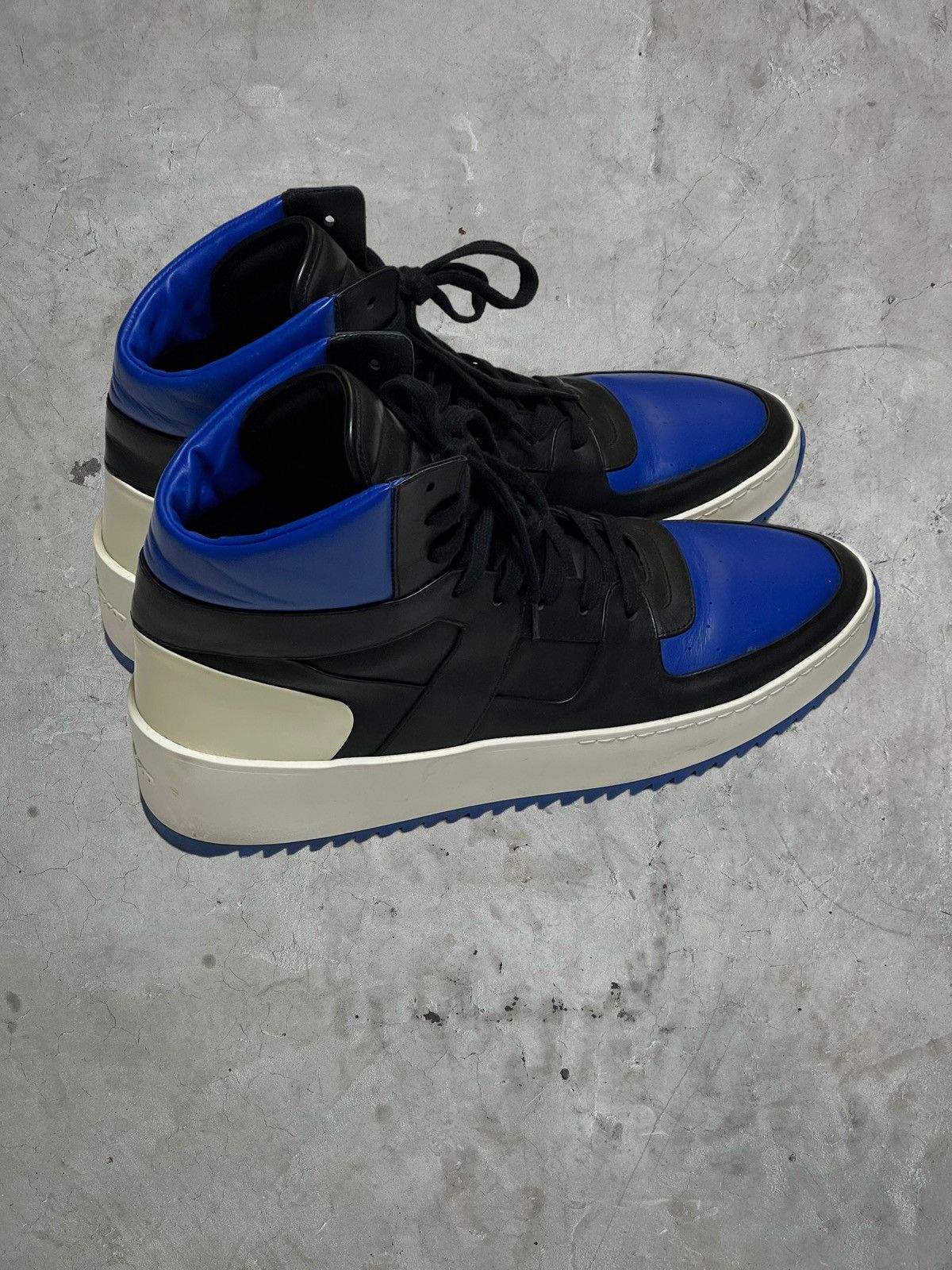 image of Fear Of God Leather Basketball Shoes in Blue, Men's (Size 10)