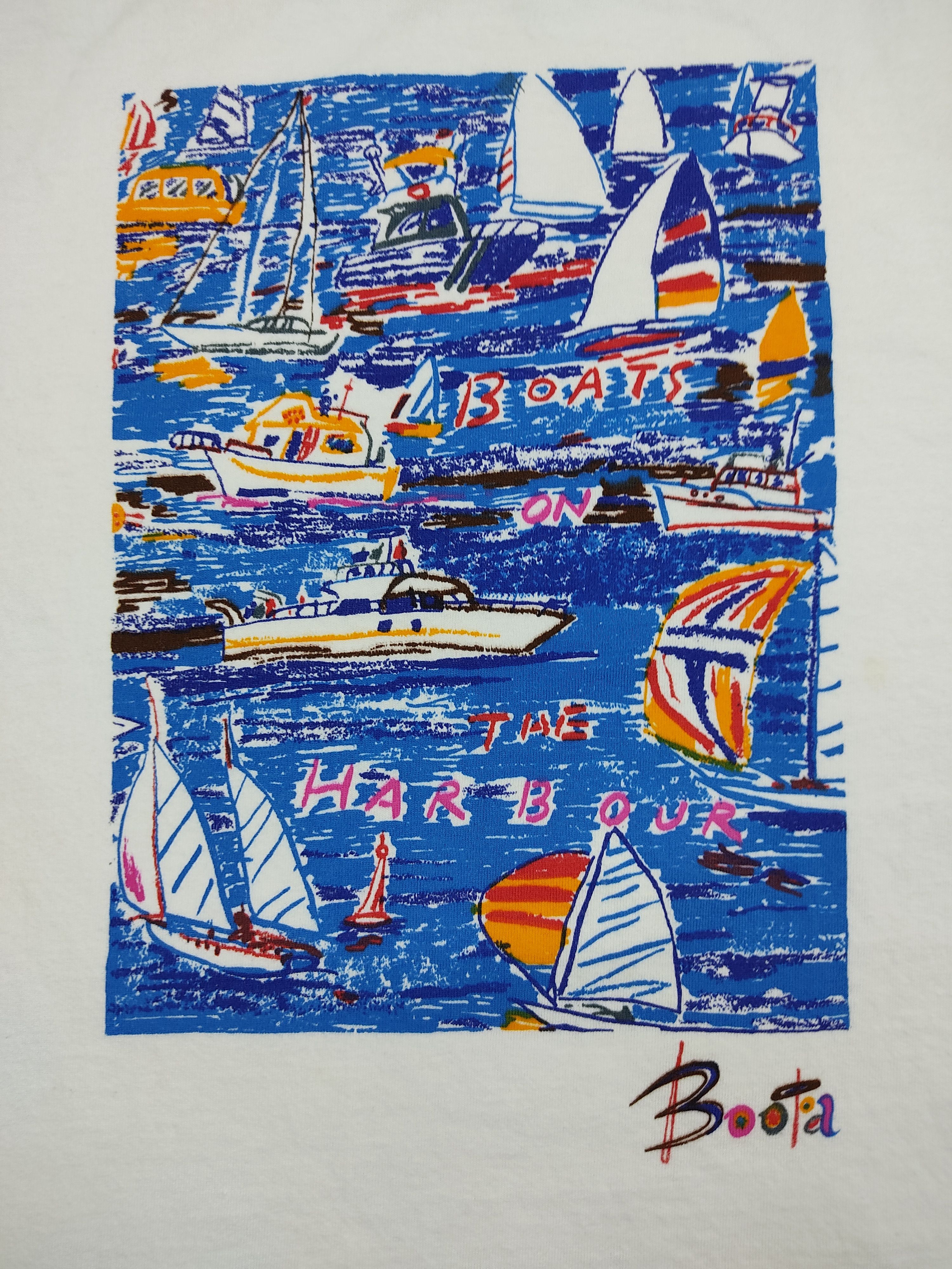 Vintage Vintage Boota Tourist Tee Harbour Boat Graphic Art Design Size US M / EU 48-50 / 2 - 2 Thumbnail