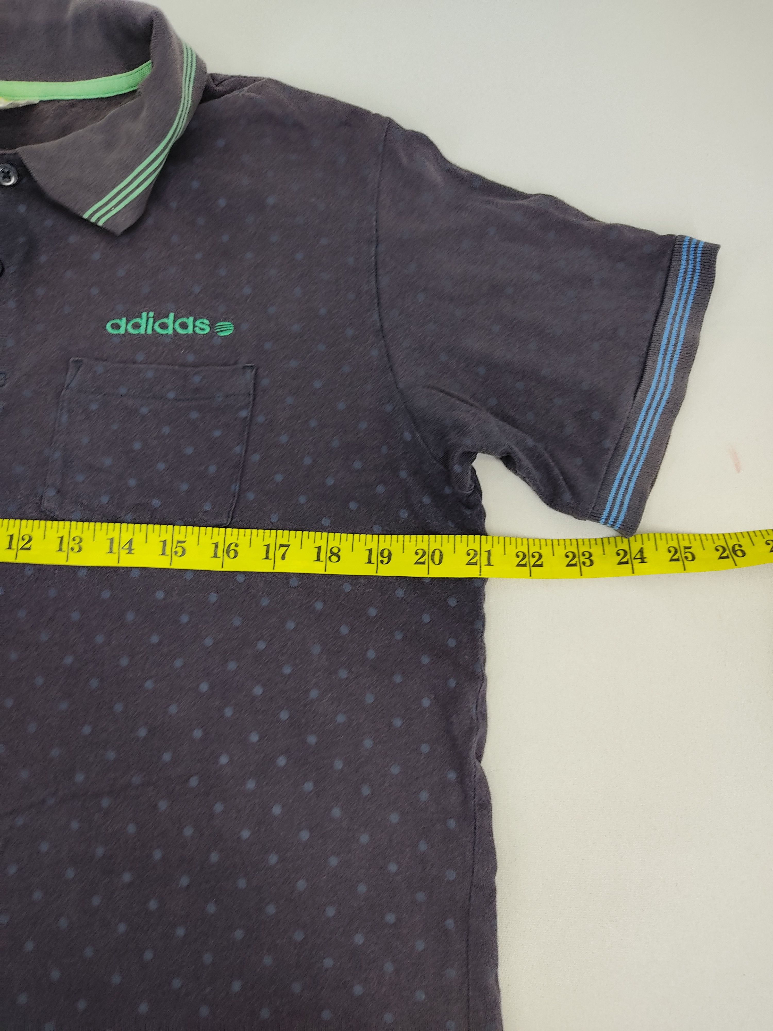 Adidas Adidas Polo Polka Dot Style Ringer Single Pocket Tee Shirt Size L / US 10 / IT 46 - 7 Thumbnail