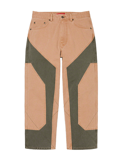 image of Supreme 2-Tone Paneled Jean Brown 38, Men's