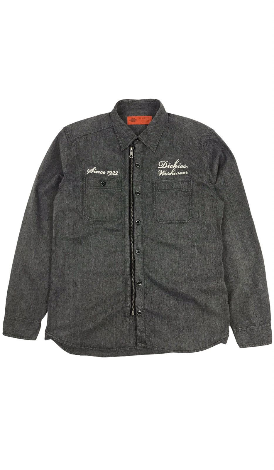 Dickies × Vintage Vintage DICKIES Workwear double pocket chambray jacket Size US L / EU 52-54 / 3 - 1 Thumbnail