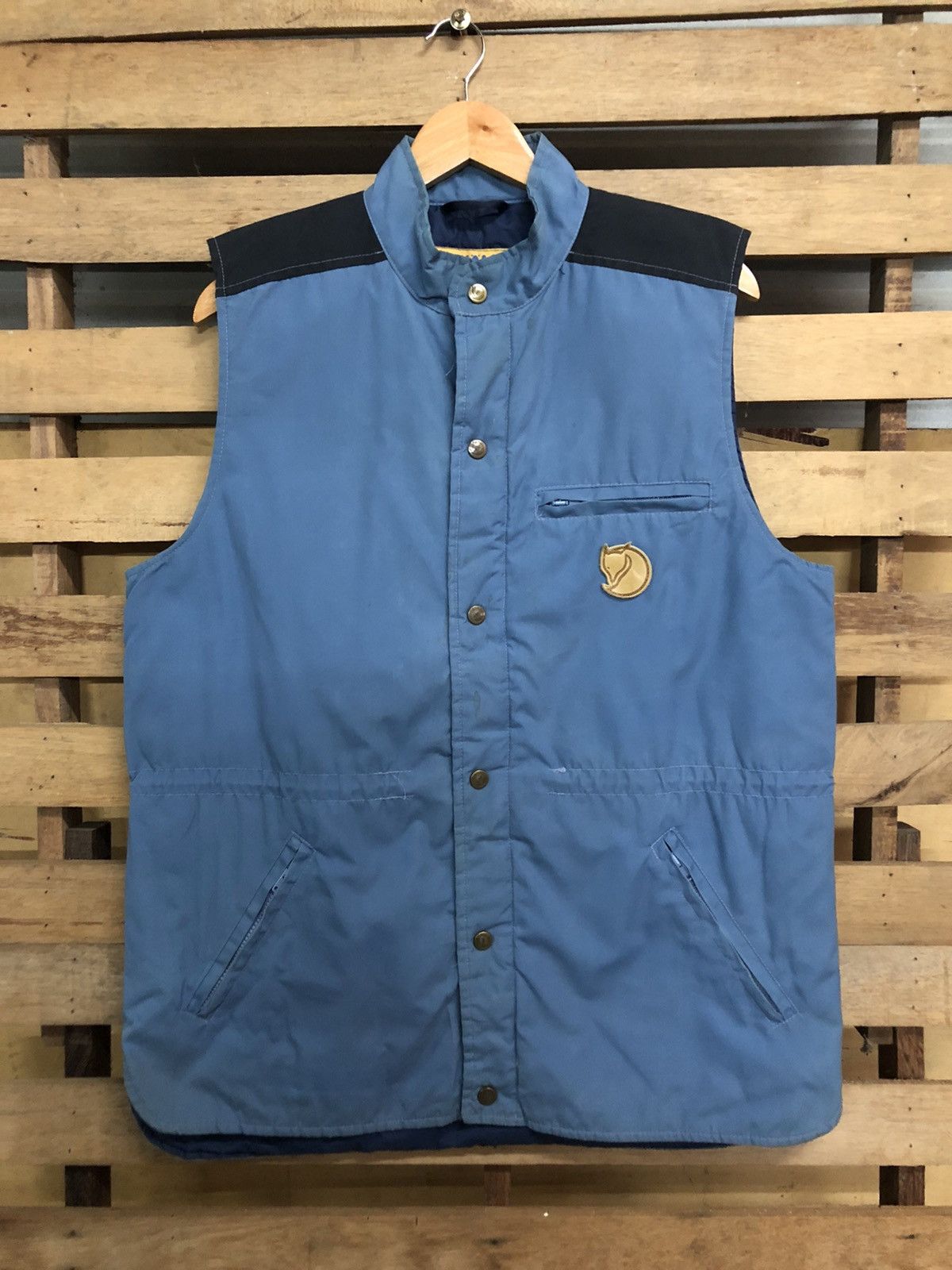 image of Fjallraven Vest Jacket Made Finland in Blue, Men's (Size Small)