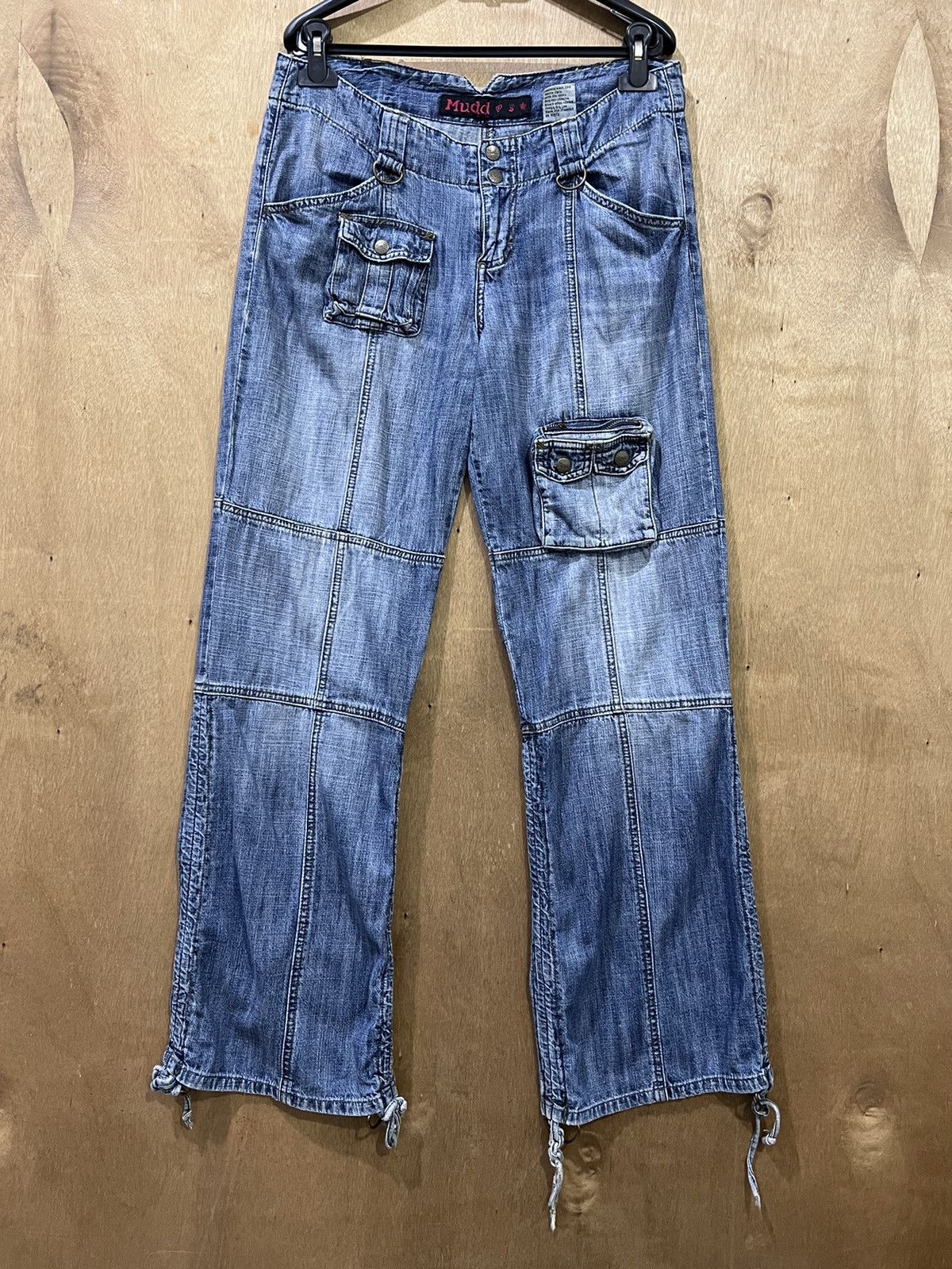 Japanese Brand MUDD Rare Double Knee 3D Baggy Multipocket Cargo Denim Jean Size US 32 / EU 48 - 1 Thumbnail