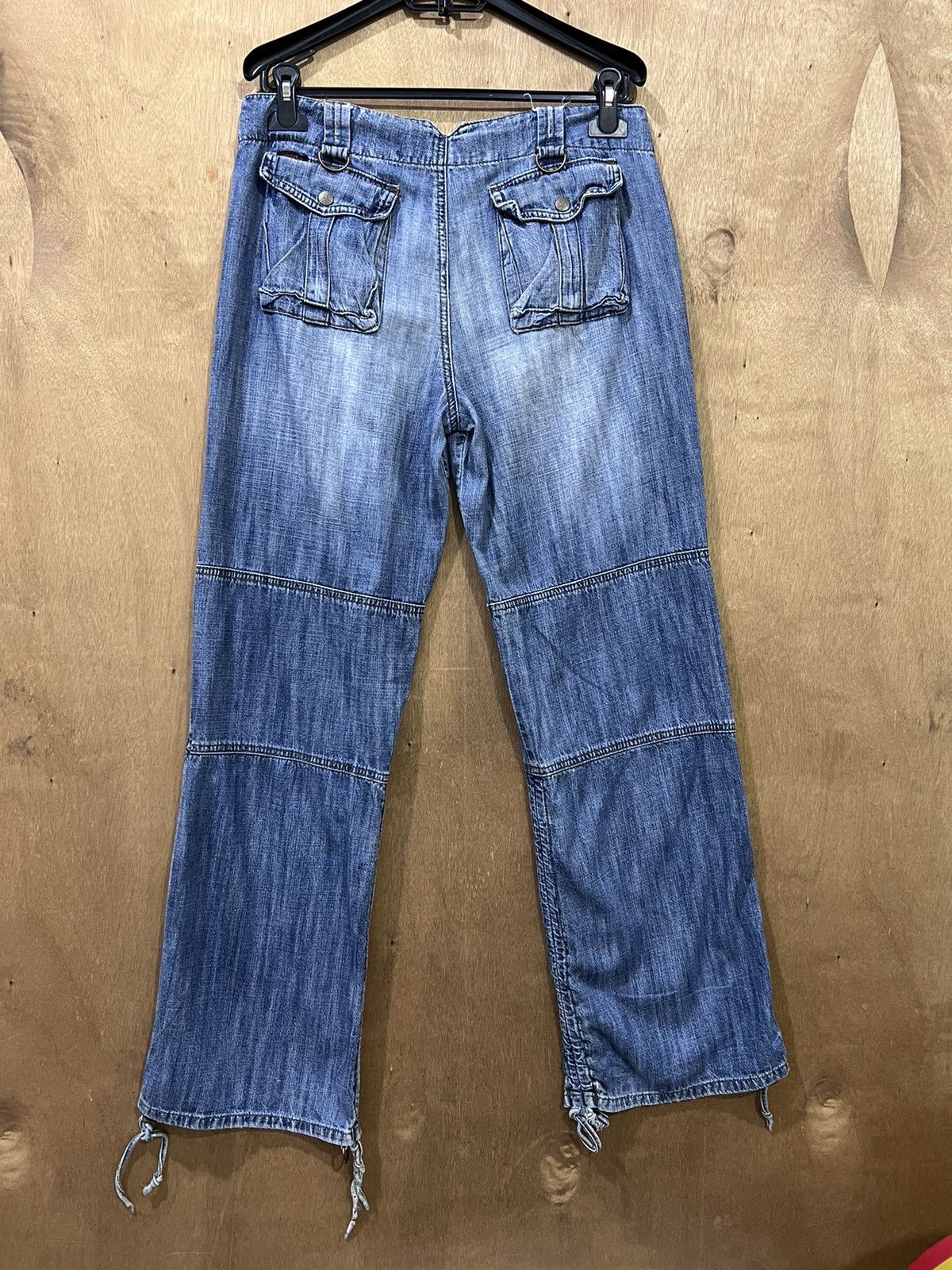 Japanese Brand MUDD Rare Double Knee 3D Baggy Multipocket Cargo Denim Jean Size US 32 / EU 48 - 2 Thumbnail