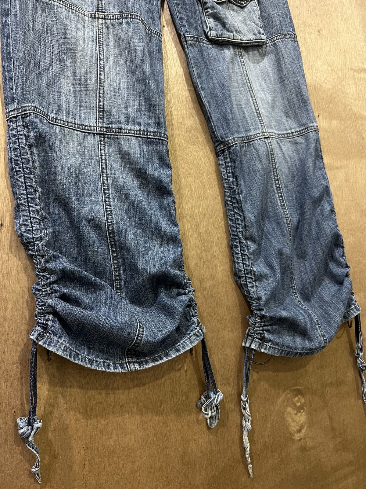 Japanese Brand MUDD Rare Double Knee 3D Baggy Multipocket Cargo Denim Jean Size US 32 / EU 48 - 7 Thumbnail