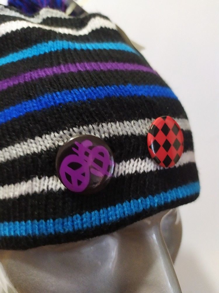 Stussy STUSSY PIN BEANIE HAT STRIPE COLOUR Size ONE SIZE - 2 Thumbnail