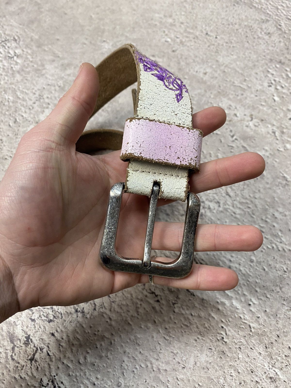 Ed Hardy × Vintage Vintage Y2K Faded Ed Hardy leather belt Size ONE SIZE - 6 Thumbnail