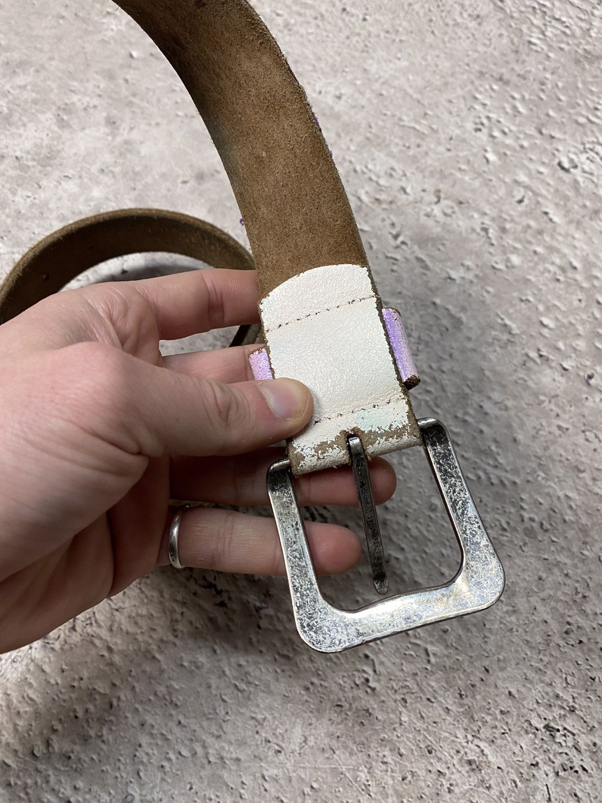 Ed Hardy × Vintage Vintage Y2K Faded Ed Hardy leather belt Size ONE SIZE - 7 Thumbnail
