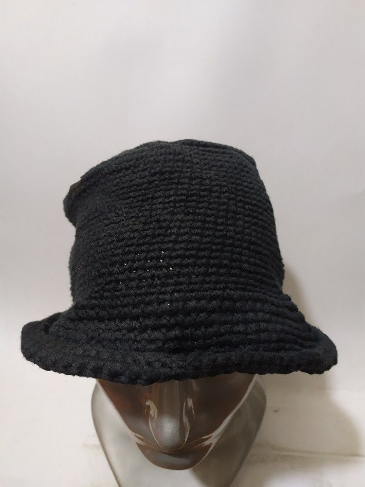 Japanese Brand 🔥Unknown Japanese Black Knitted bucket hats Size ONE SIZE - 2 Thumbnail