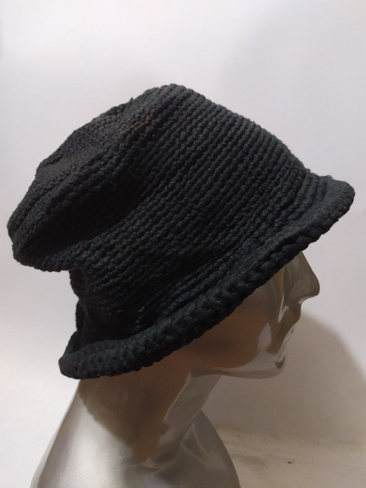 Japanese Brand 🔥Unknown Japanese Black Knitted bucket hats Size ONE SIZE - 3 Thumbnail