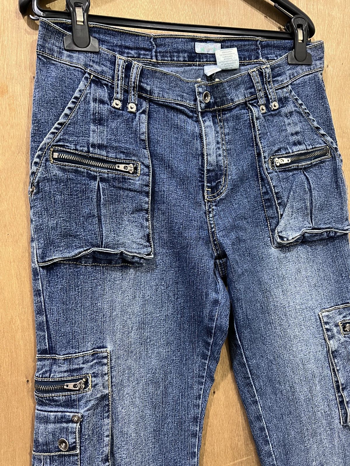 Route 66 ROUTE66 Baggy Multipocket Tactical Utility Denim Cargo Jean Size 29" - 5 Thumbnail