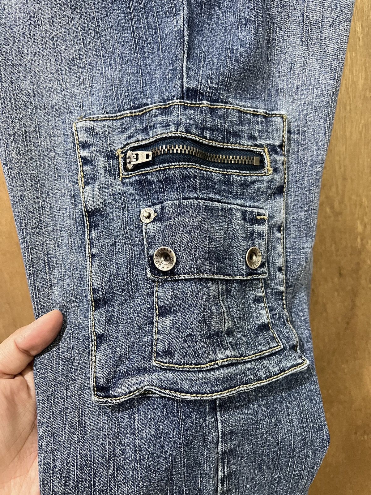 Route 66 ROUTE66 Baggy Multipocket Tactical Utility Denim Cargo Jean Size 29" - 11 Thumbnail