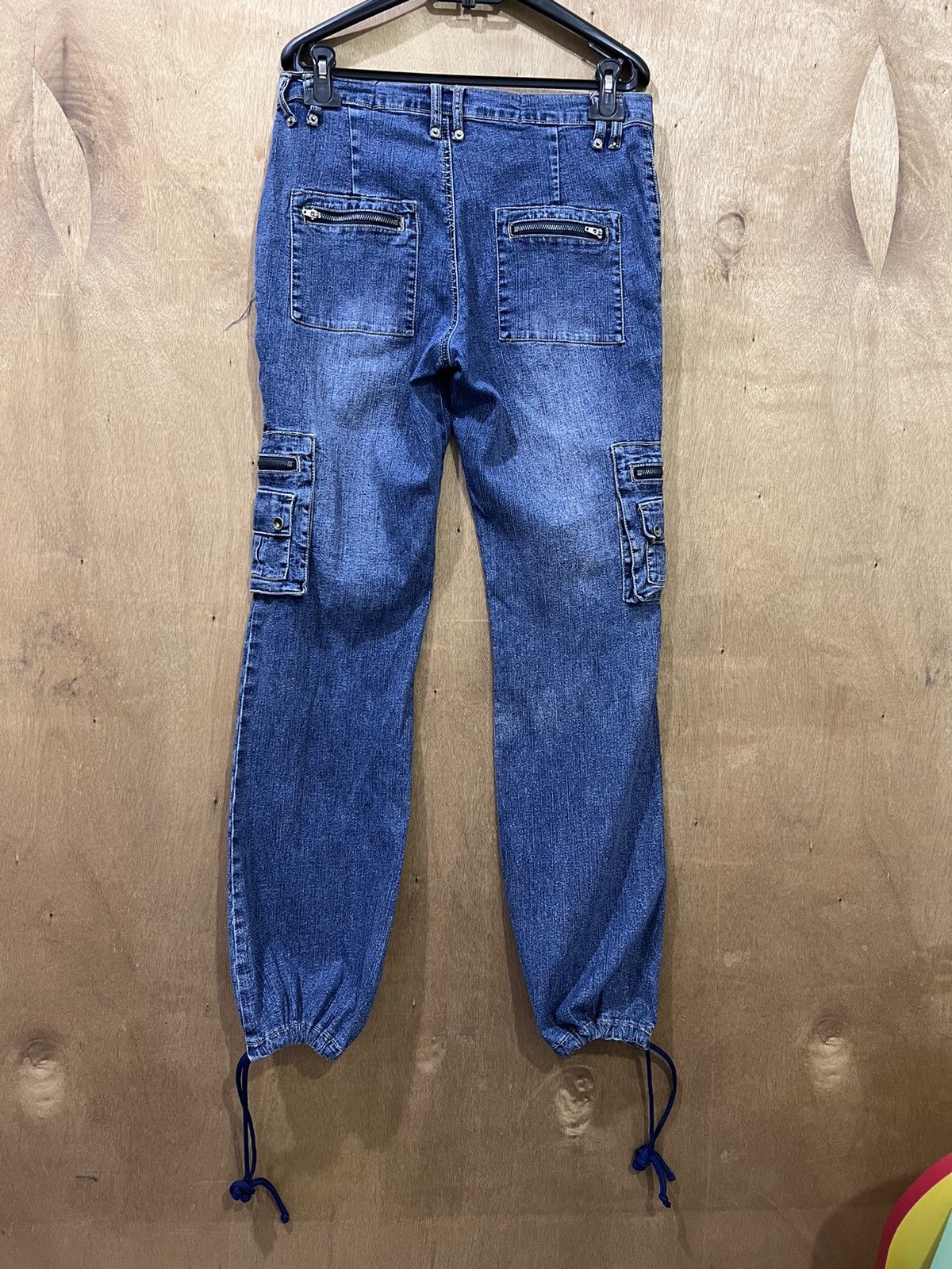 Route 66 ROUTE66 Baggy Multipocket Tactical Utility Denim Cargo Jean Size 29" - 4 Thumbnail