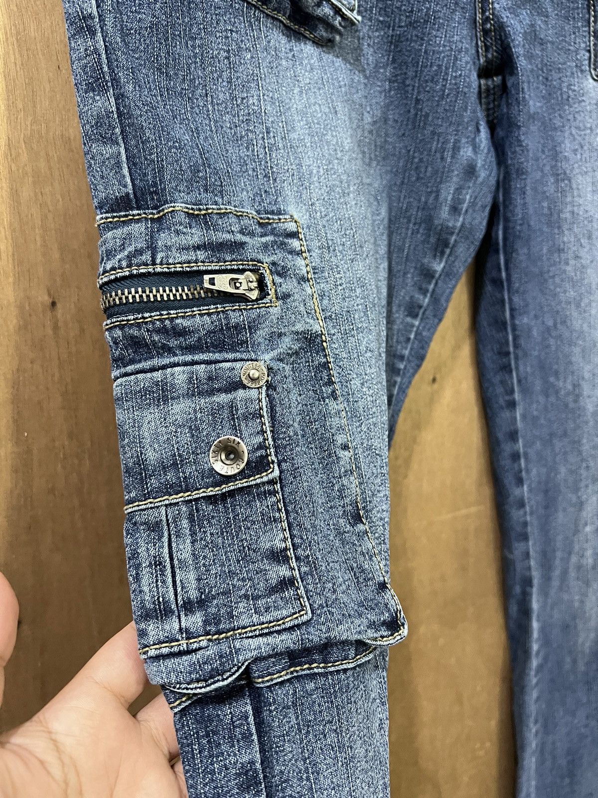 Route 66 ROUTE66 Baggy Multipocket Tactical Utility Denim Cargo Jean Size 29" - 10 Thumbnail
