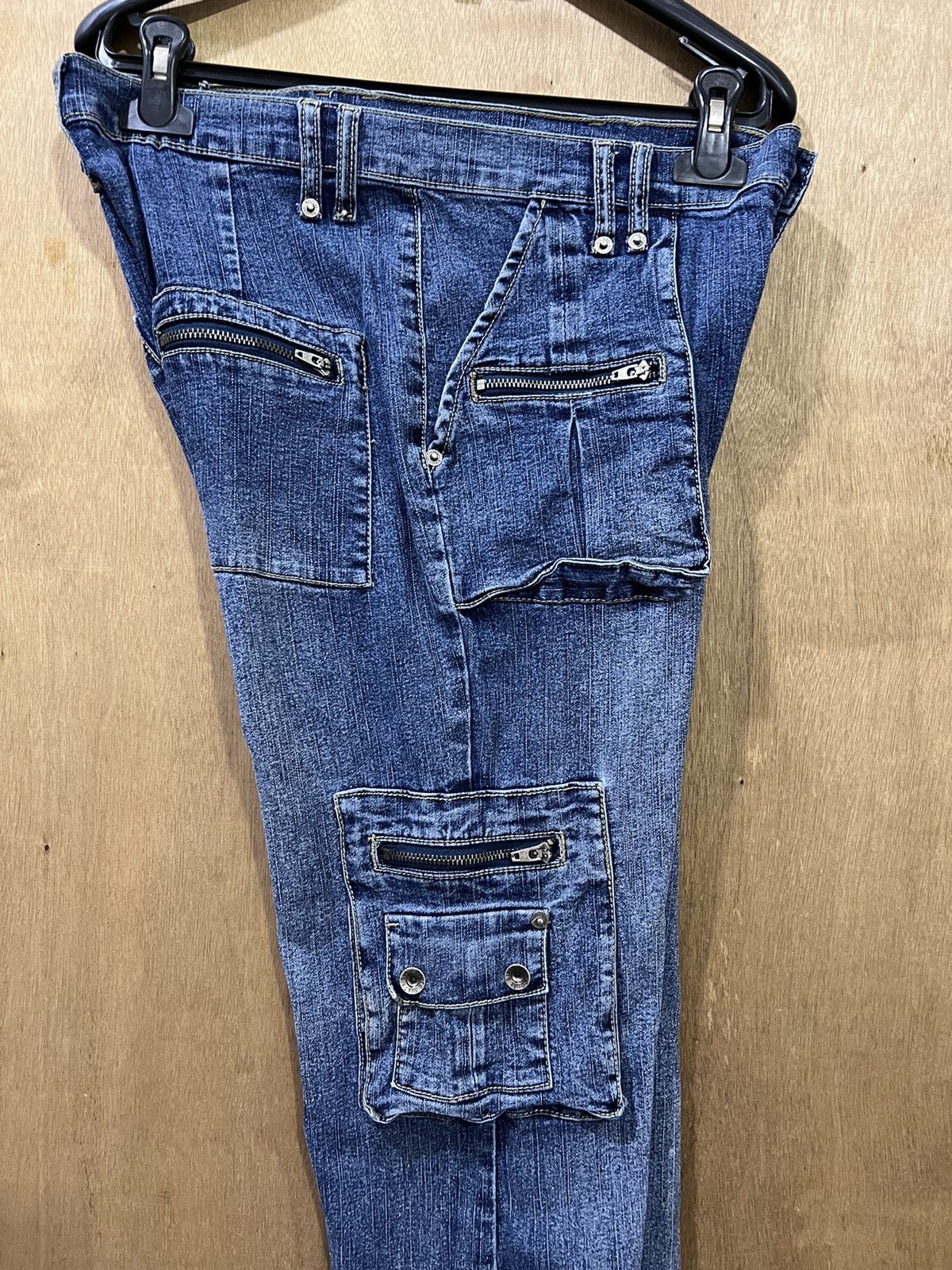 Route 66 ROUTE66 Baggy Multipocket Tactical Utility Denim Cargo Jean Size 29" - 8 Thumbnail