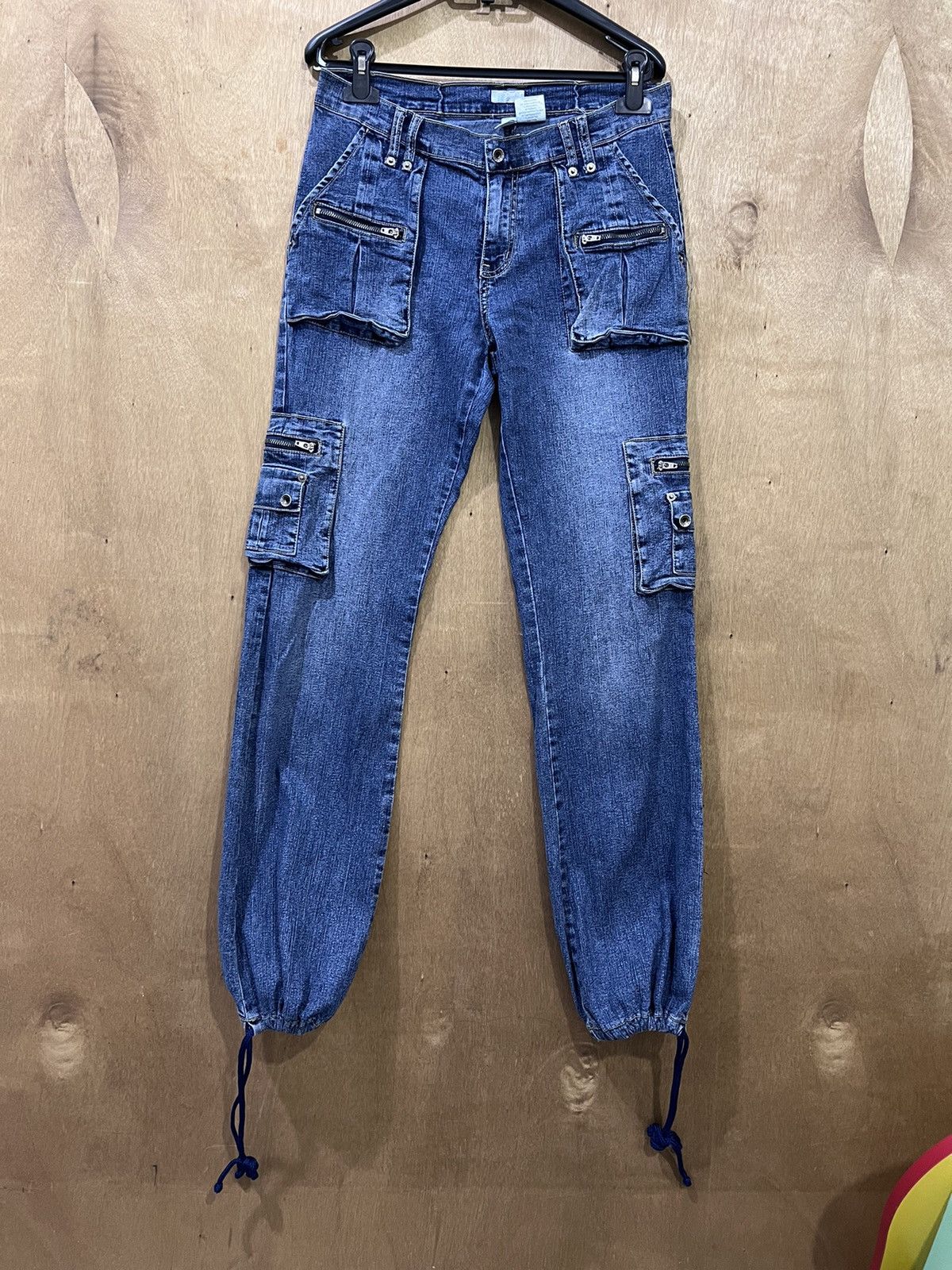 Route 66 ROUTE66 Baggy Multipocket Tactical Utility Denim Cargo Jean Size 29" - 2 Thumbnail