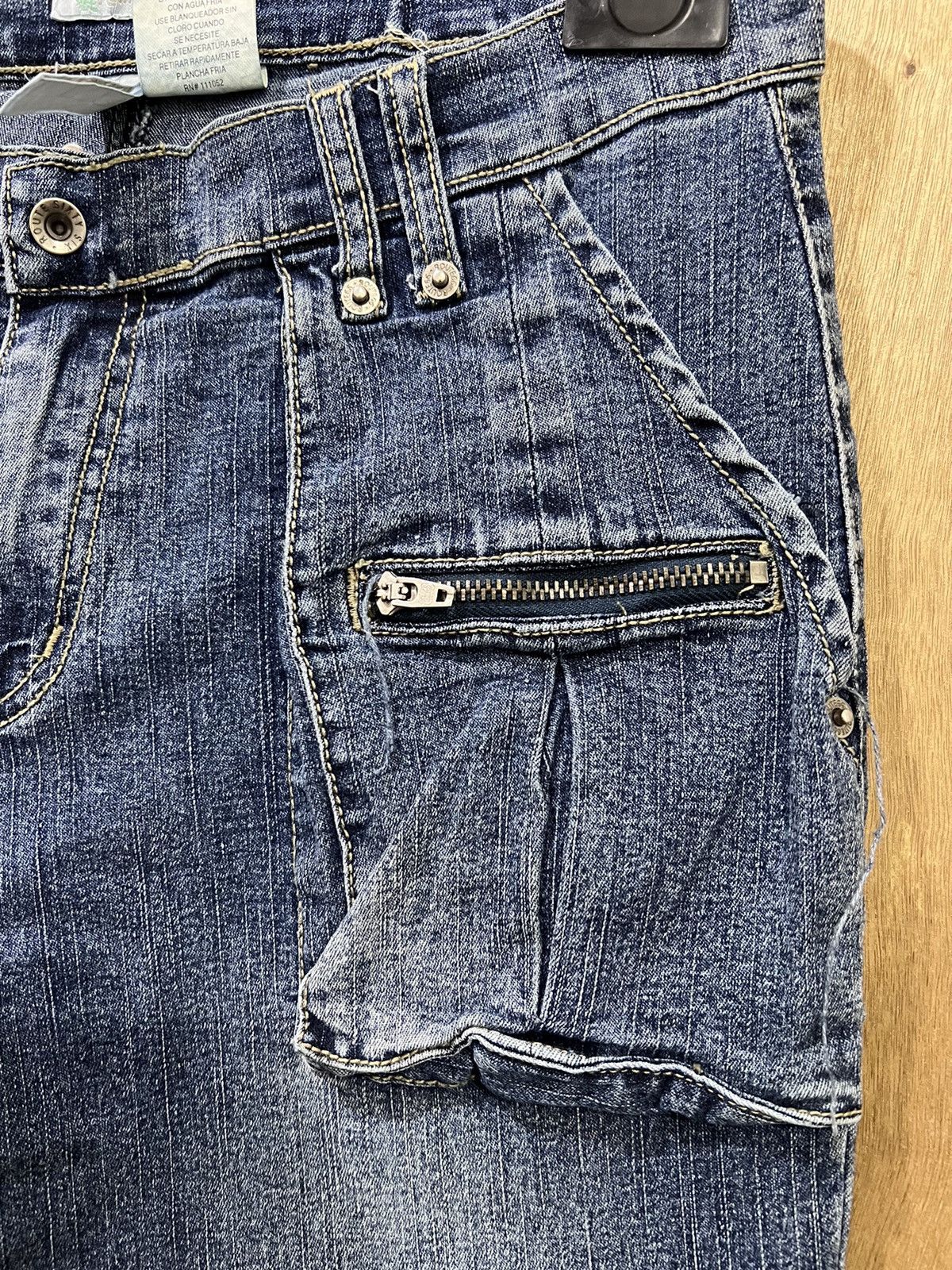 Route 66 ROUTE66 Baggy Multipocket Tactical Utility Denim Cargo Jean Size 29" - 7 Thumbnail