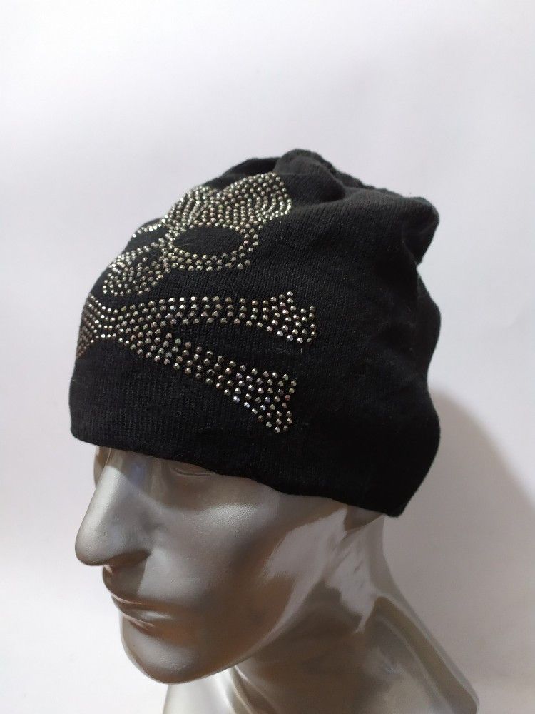 Other 🔥Unknown Skeleton Skull Sparkling Punk Bondage Design Hat Size ONE SIZE - 3 Thumbnail