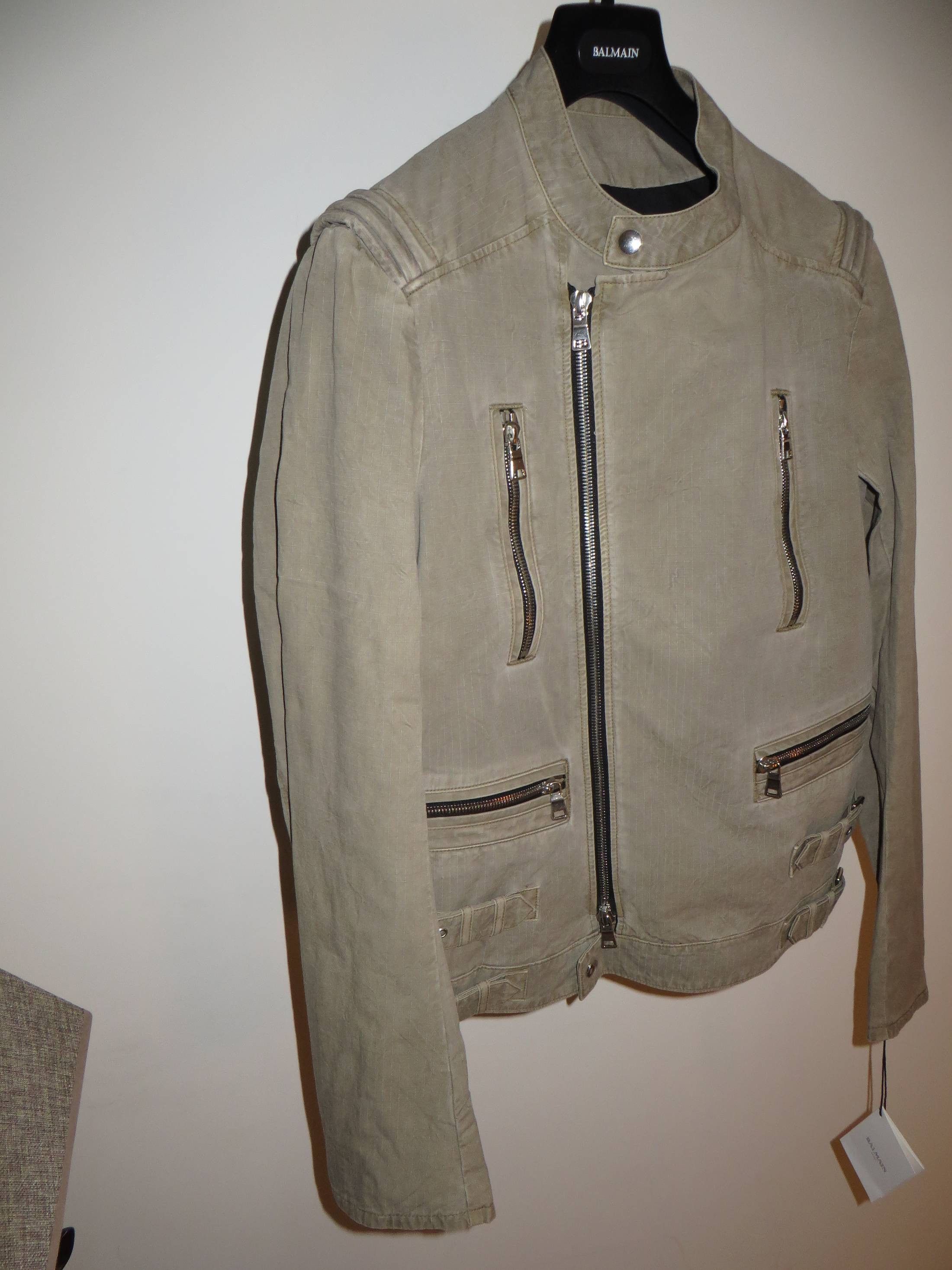Balmain Zip biker jacket Size US XL / EU 56 / 4 - 9 Thumbnail