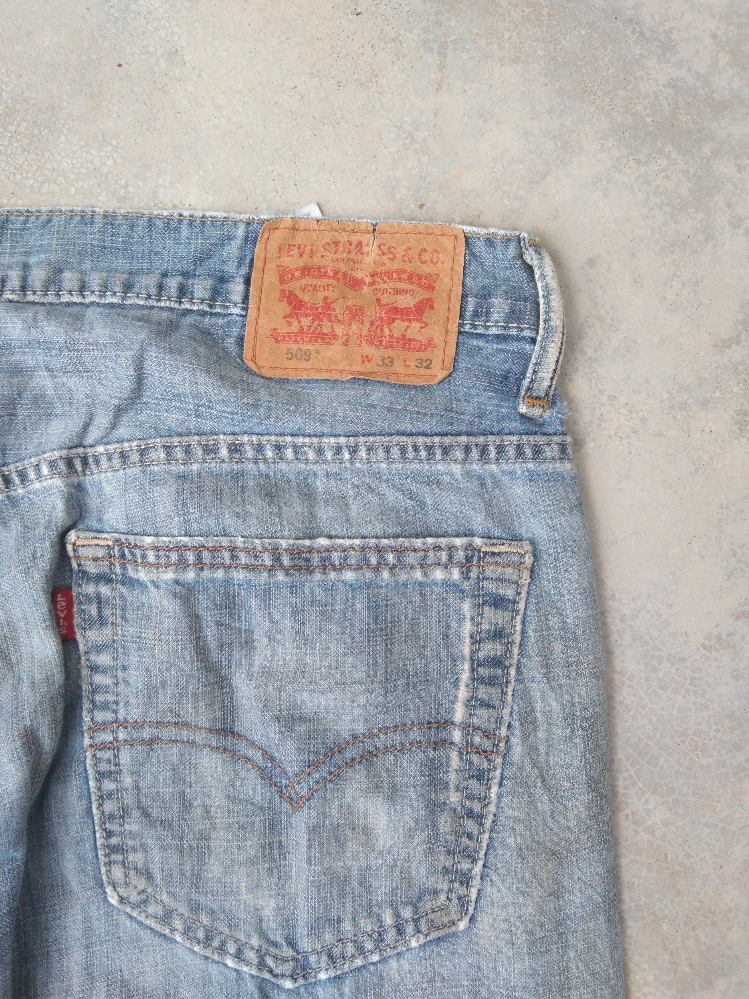 Levi's Vintage Levi's Jeans 569 Distressed Denim 34x30 Size US 34 / EU 50 - 6 Thumbnail