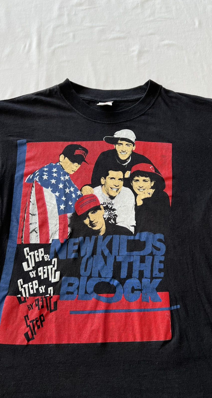 Band Tees Vintage 90s New Kids on the Block Step by Step Black Tee Size US M / EU 48-50 / 2 - 4 Thumbnail