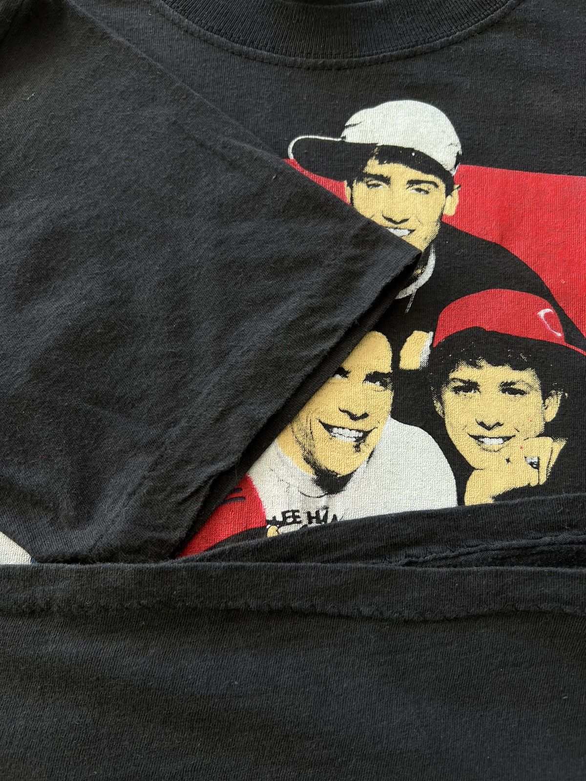 Band Tees Vintage 90s New Kids on the Block Step by Step Black Tee Size US M / EU 48-50 / 2 - 8 Thumbnail