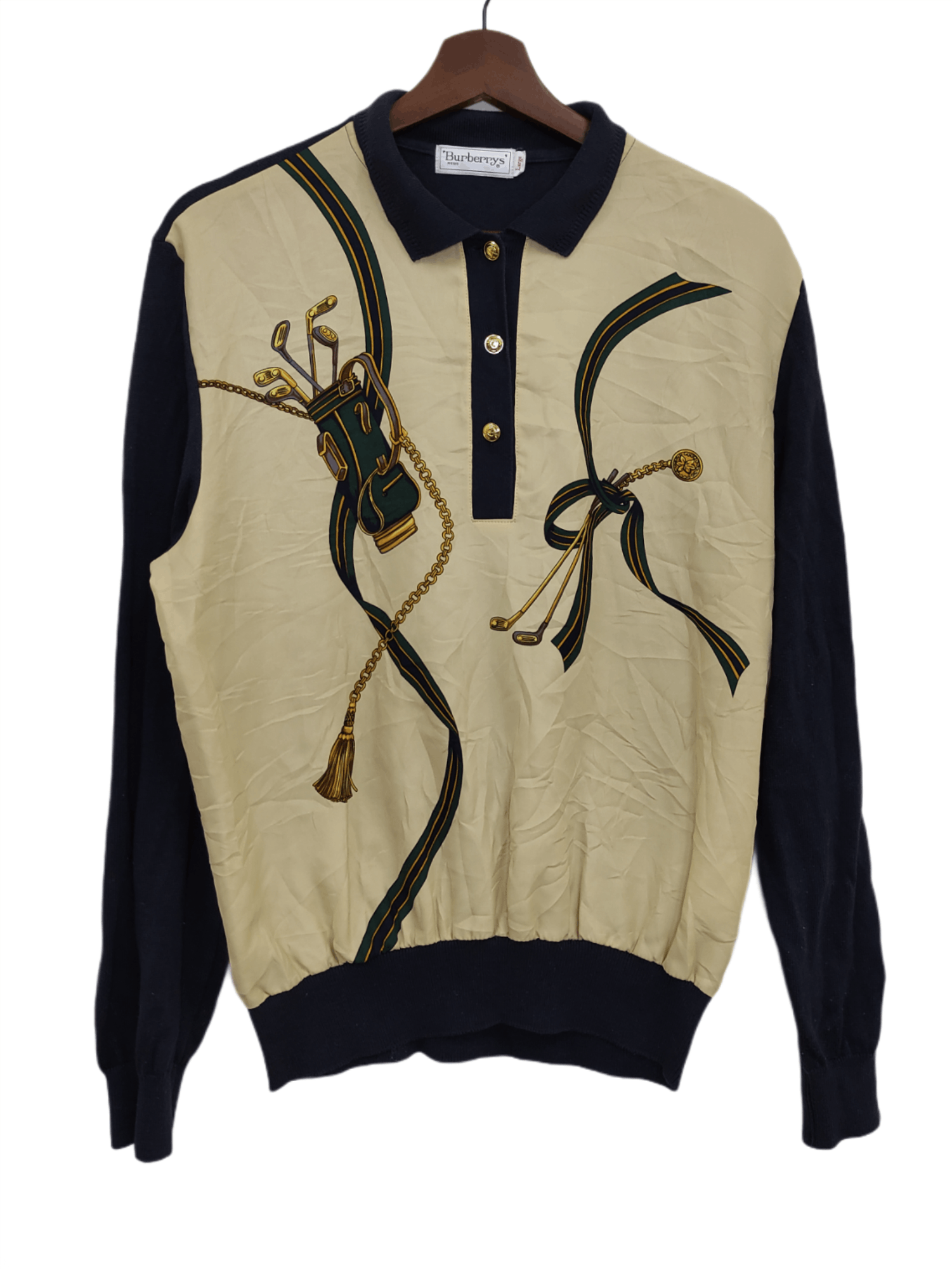 Burberry 🔥RARE🔥VINTAGE Burberry Nylon Button Ups Collared Size US L / EU 52-54 / 3 - 1 Thumbnail