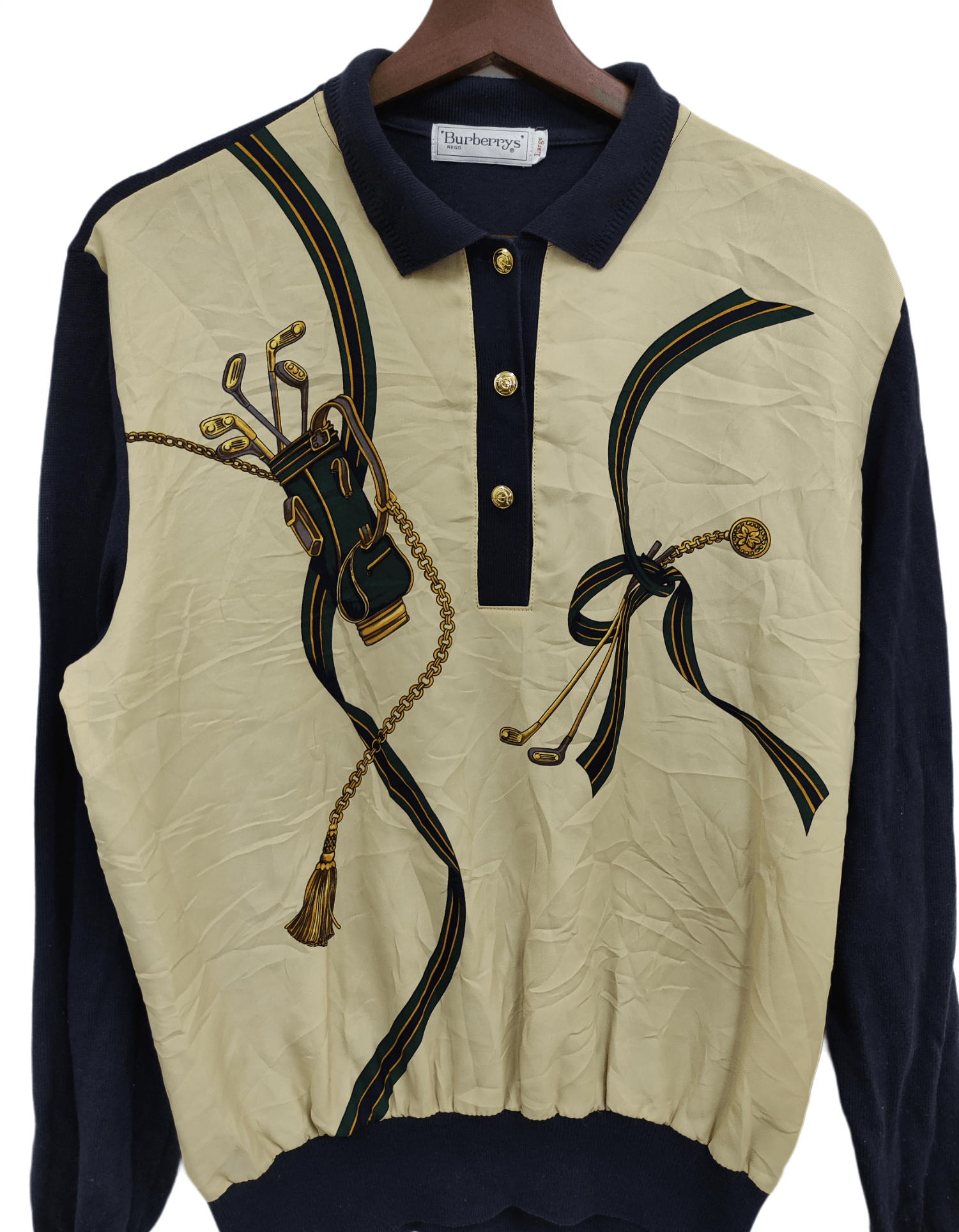 Burberry 🔥RARE🔥VINTAGE Burberry Nylon Button Ups Collared Size US L / EU 52-54 / 3 - 4 Thumbnail