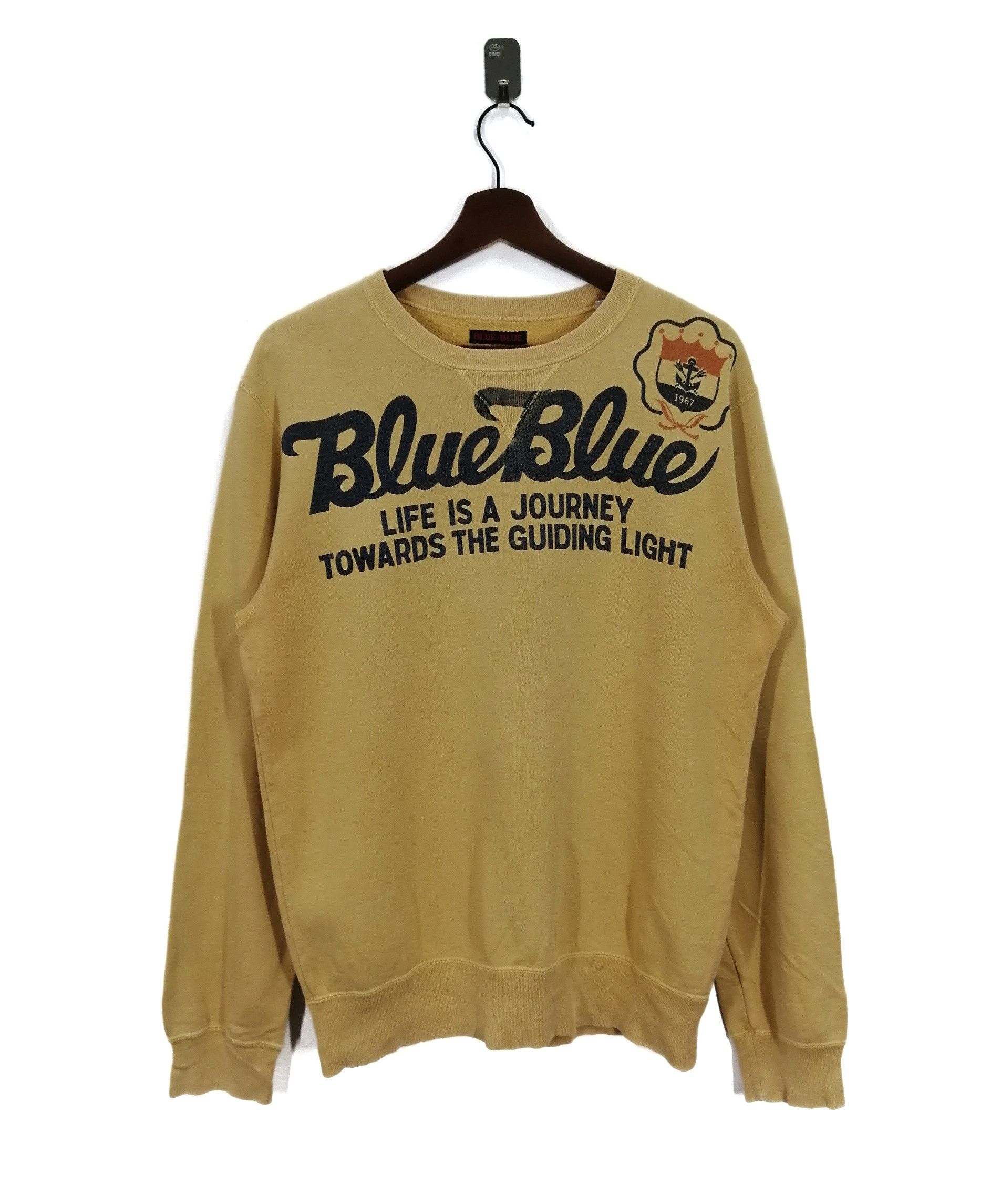 Blue Blue Japan × Japanese Brand Blue Blue Japan Spell Out Sweatshirt Size US M / EU 48-50 / 2 - 2 Thumbnail