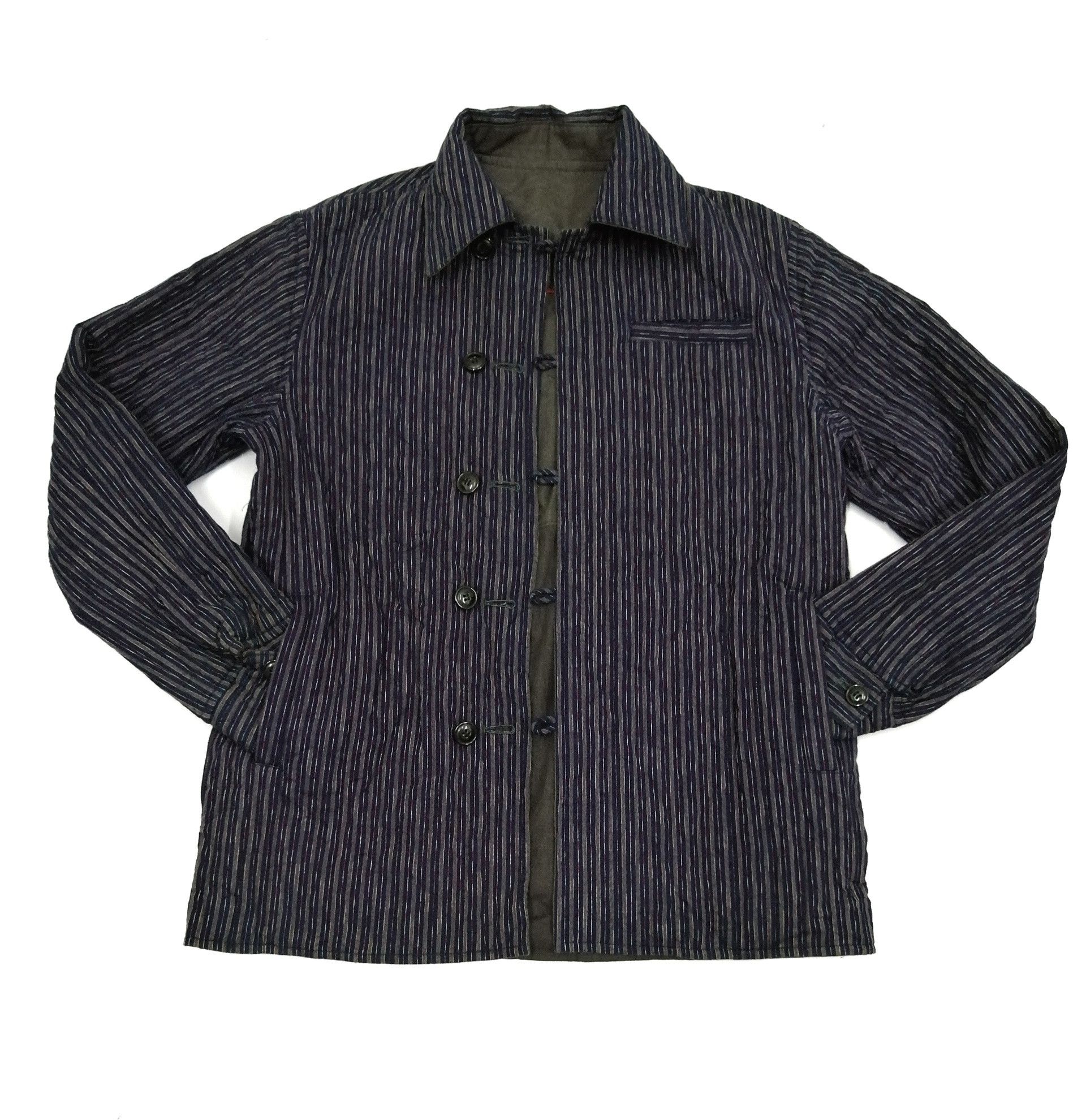 Blue Blue Japan × Japanese Brand Blue Blue Japan Reversible Stripe Red Line Jacket Size US S / EU 44-46 / 1 - 9 Thumbnail