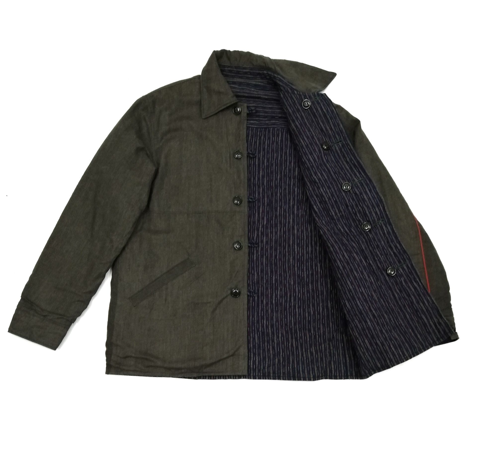 Blue Blue Japan × Japanese Brand Blue Blue Japan Reversible Stripe Red Line Jacket Size US S / EU 44-46 / 1 - 1 Thumbnail