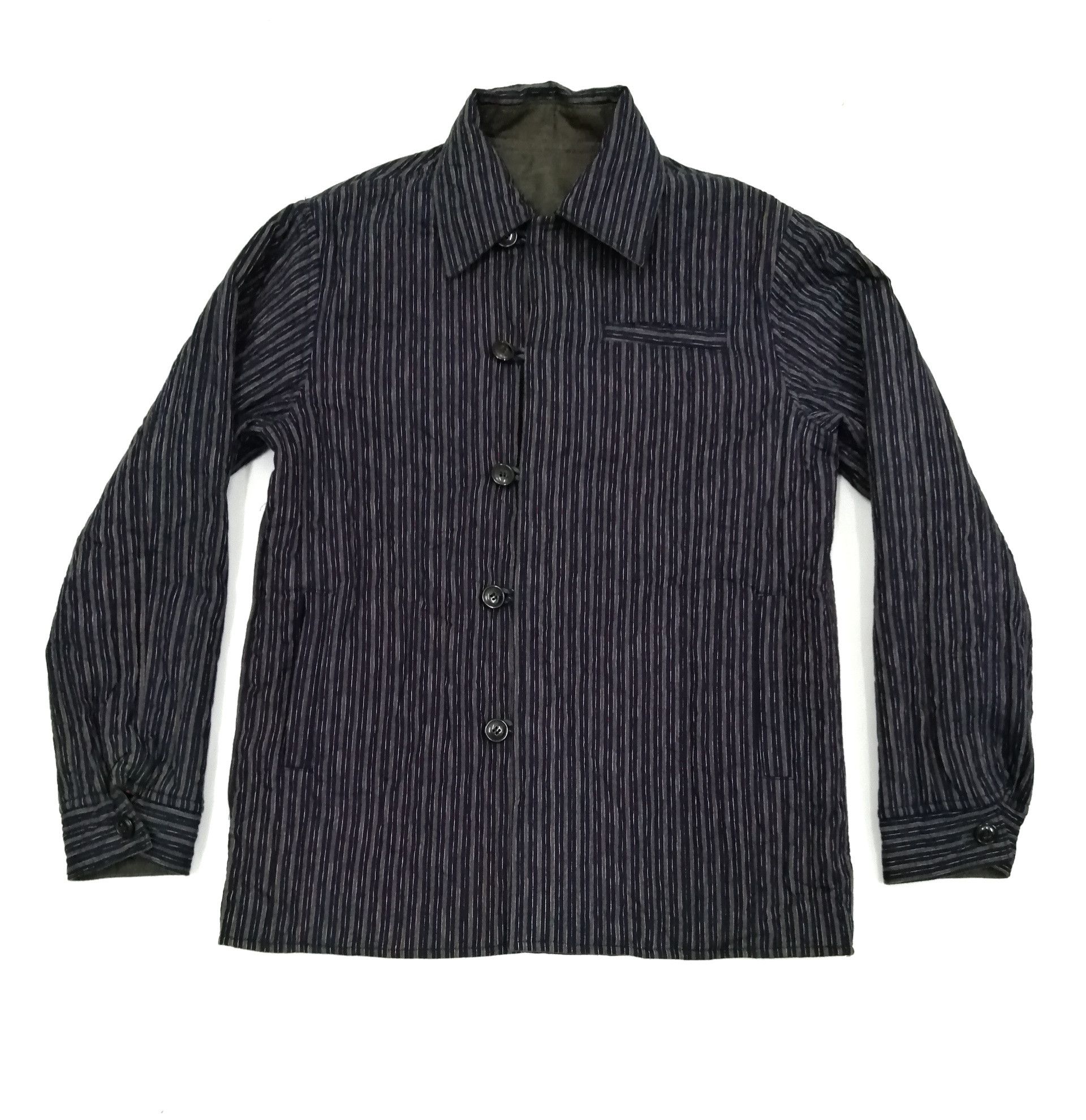 Blue Blue Japan × Japanese Brand Blue Blue Japan Reversible Stripe Red Line Jacket Size US S / EU 44-46 / 1 - 8 Thumbnail