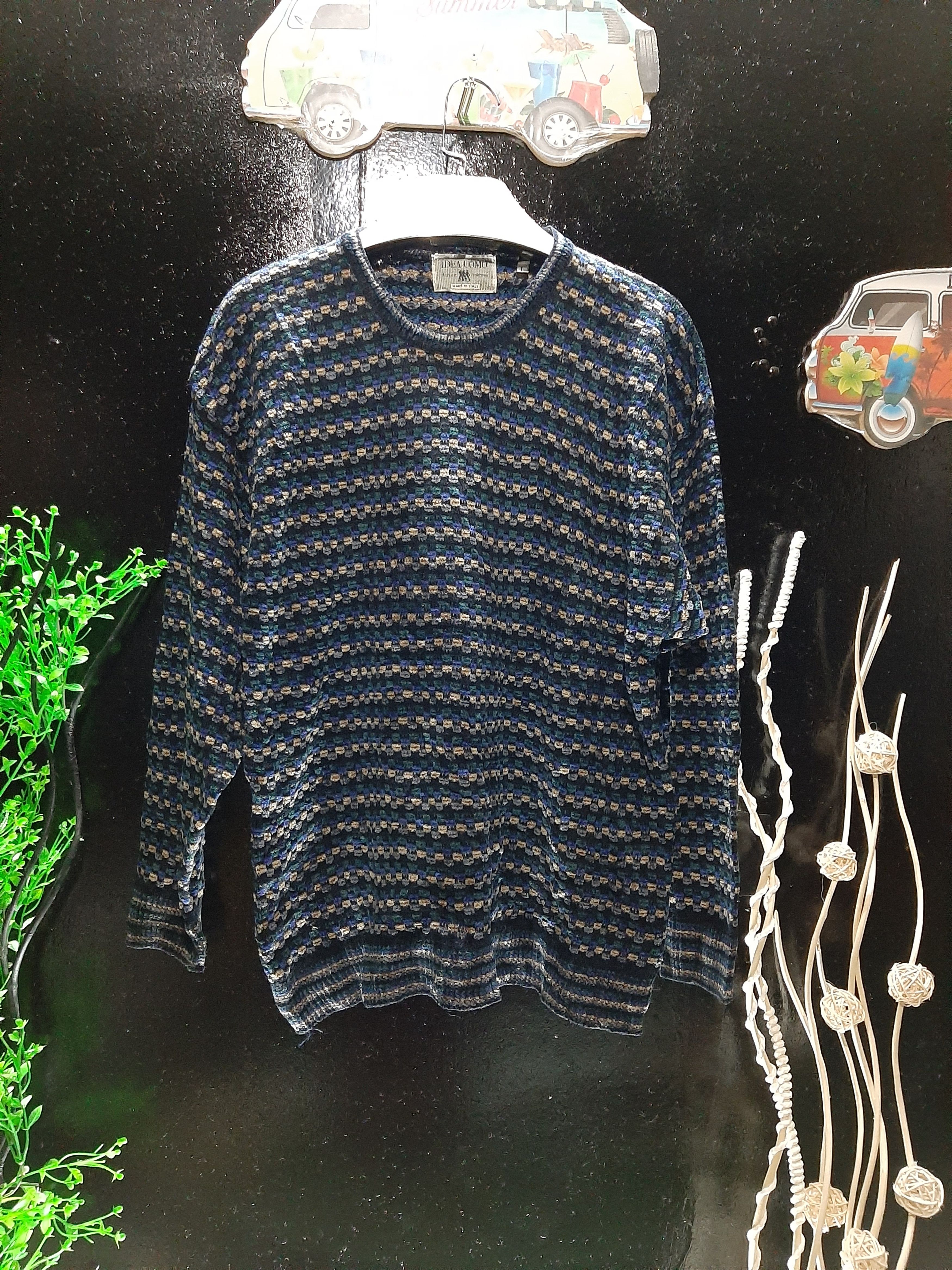 image of Vintage Idea Uomo Knitwear Made In Italy, Men's (Size Large)