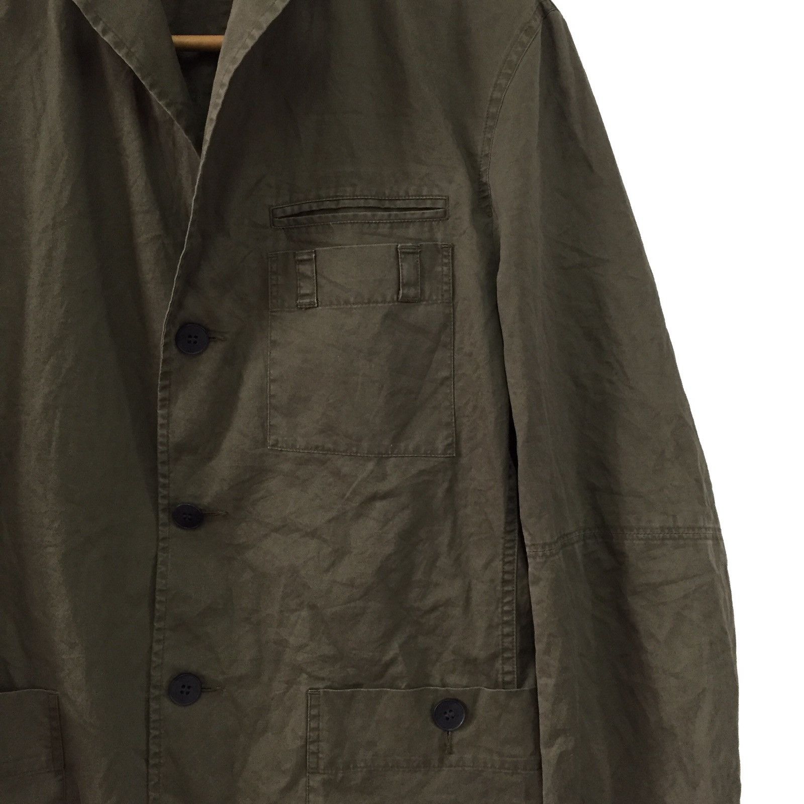Japanese Brand 🧨Dark green military jacket by PPFM fall design Size US M / EU 48-50 / 2 - 8 Thumbnail