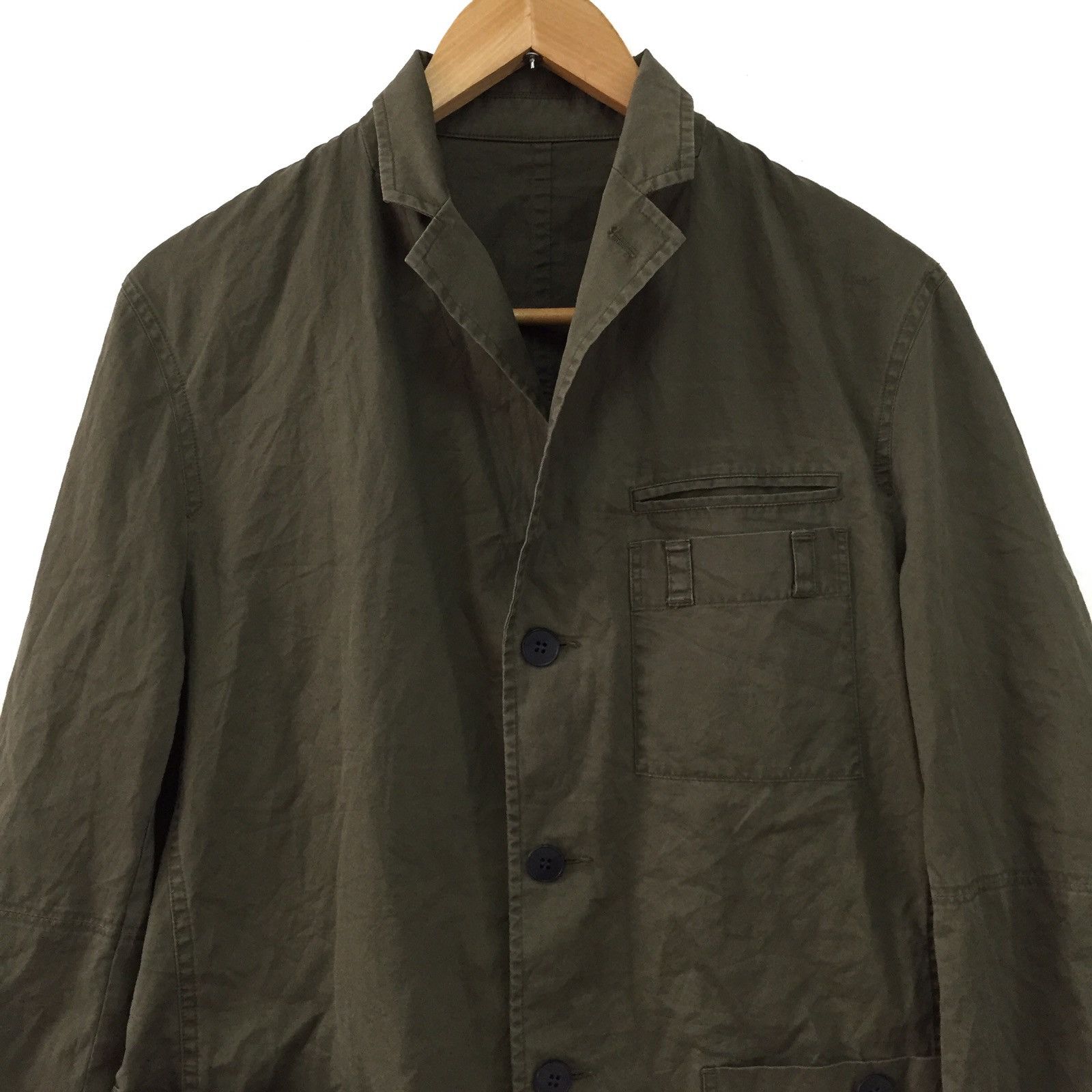 Japanese Brand 🧨Dark green military jacket by PPFM fall design Size US M / EU 48-50 / 2 - 2 Thumbnail