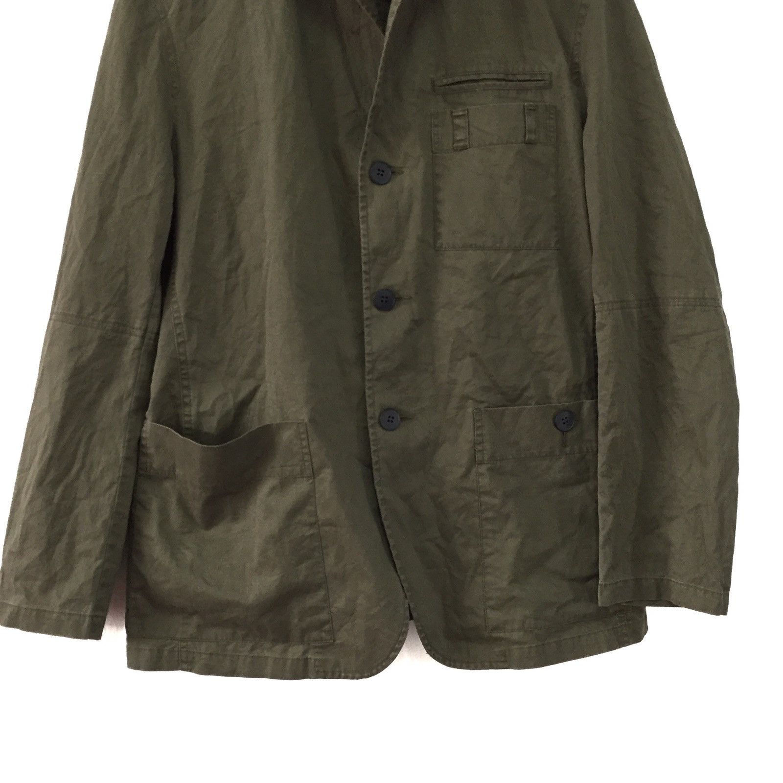 Japanese Brand 🧨Dark green military jacket by PPFM fall design Size US M / EU 48-50 / 2 - 4 Thumbnail