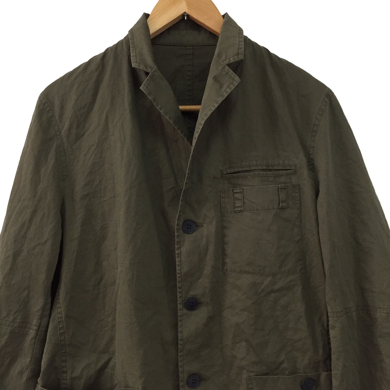 Japanese Brand 🧨Dark green military jacket by PPFM fall design Size US M / EU 48-50 / 2 - 3 Thumbnail