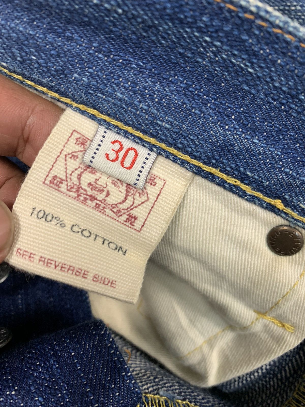 Evisu Evisu big logo seagul camo selvedge denim Size US 31 - 6 Thumbnail