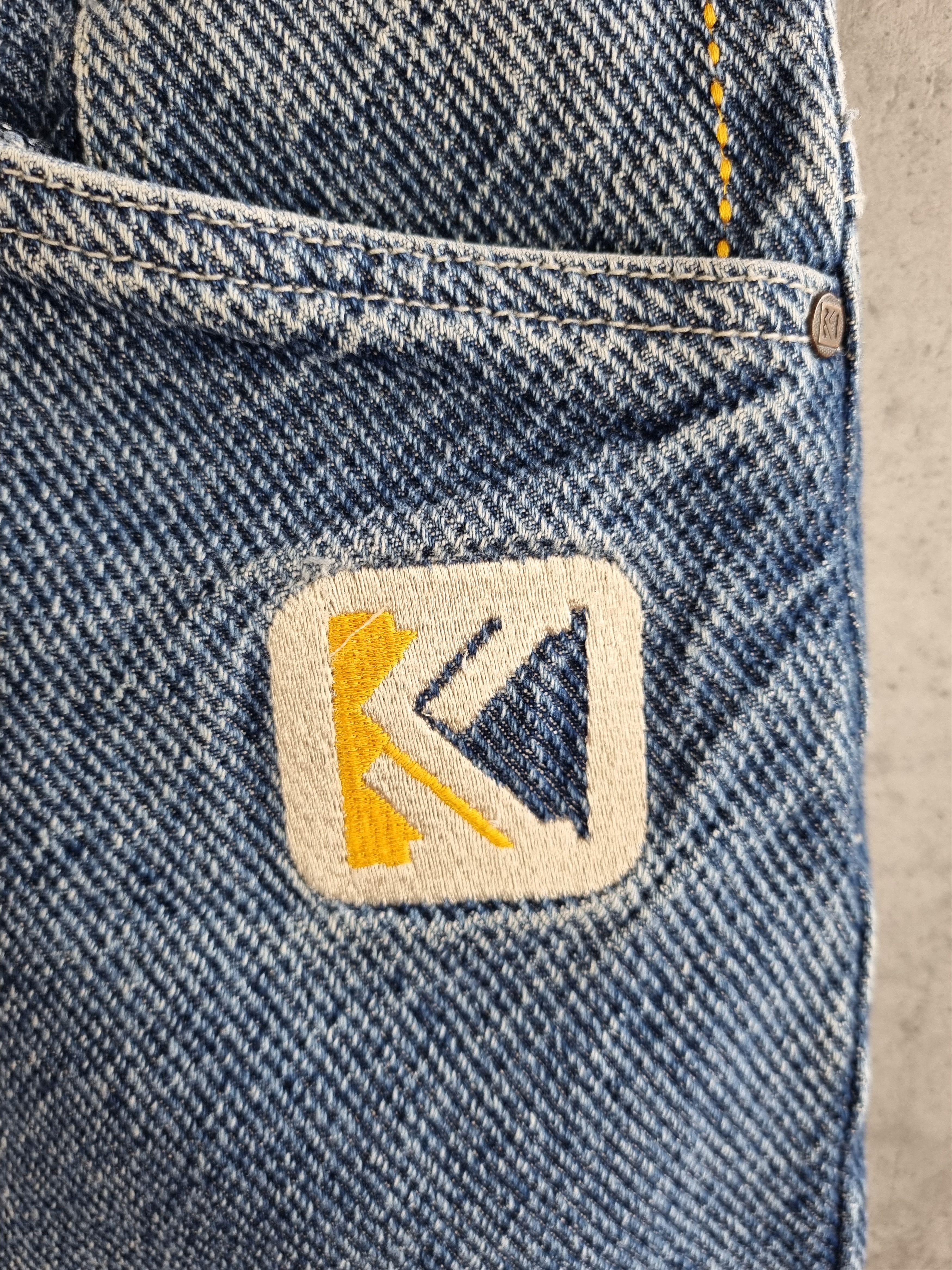 Karl Kani × Vintage 90s KARL KANI Stone Blue HipHop Shorts Embroider Logo Size US 34 / EU 50 - 8 Thumbnail