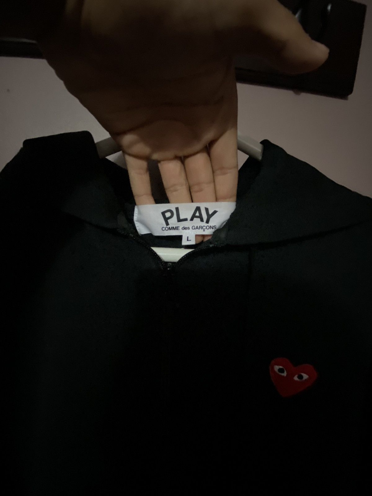 Comme des Garcons CDG Black Red Heart Hoodie Size US L / EU 52-54 / 3 - 3 Thumbnail