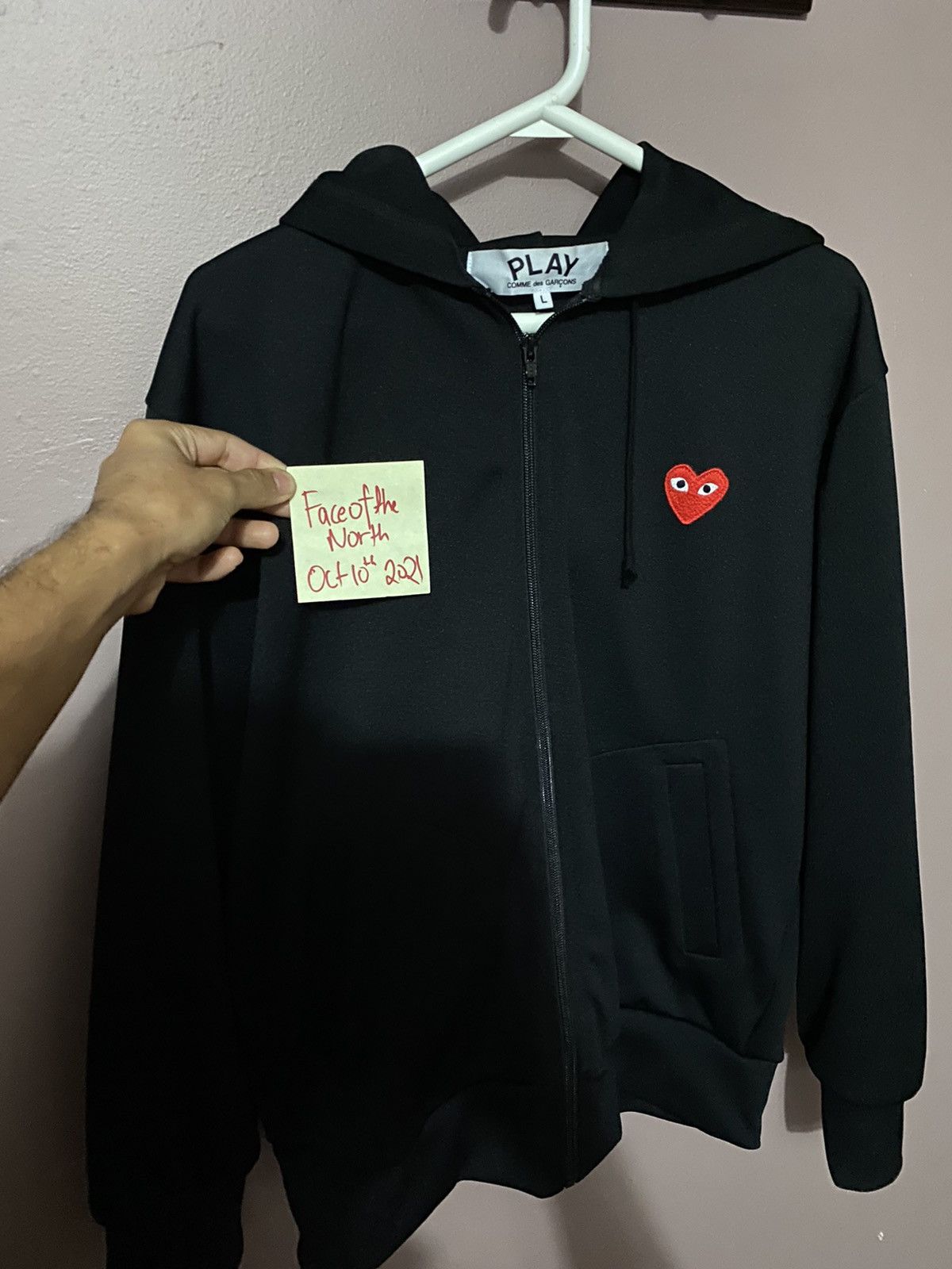 Comme des Garcons CDG Black Red Heart Hoodie Size US L / EU 52-54 / 3 - 2 Thumbnail