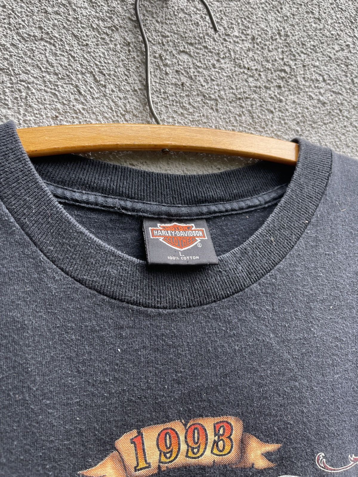 Harley Davidson 90s Harley Badlands Sturgis Biker Faded Tee ERD GRUNGE WCC Size US L / EU 52-54 / 3 - 4 Thumbnail