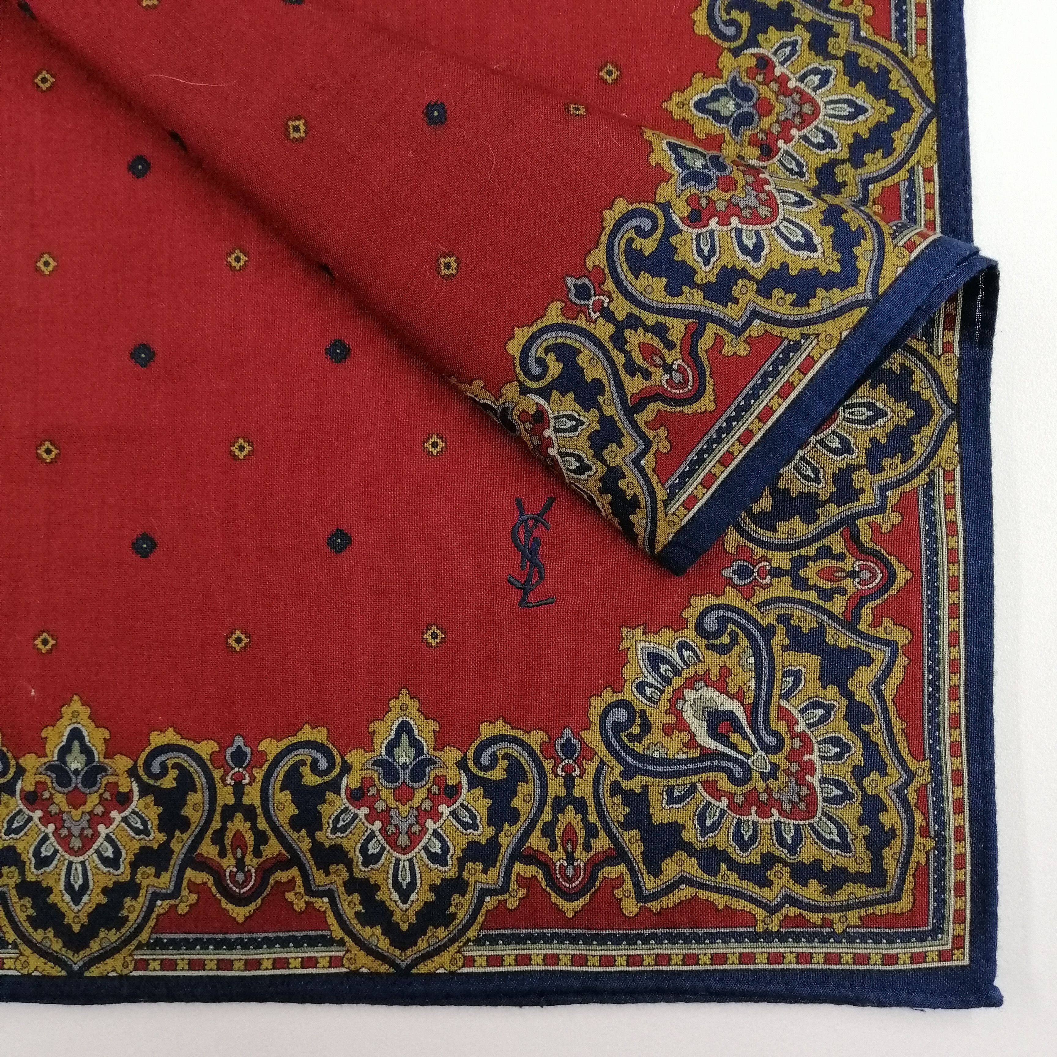 Vintage Vintage Yves Saint Laurent Handkerchief/Neckerchief-KD2198 Size ONE SIZE - 3 Thumbnail