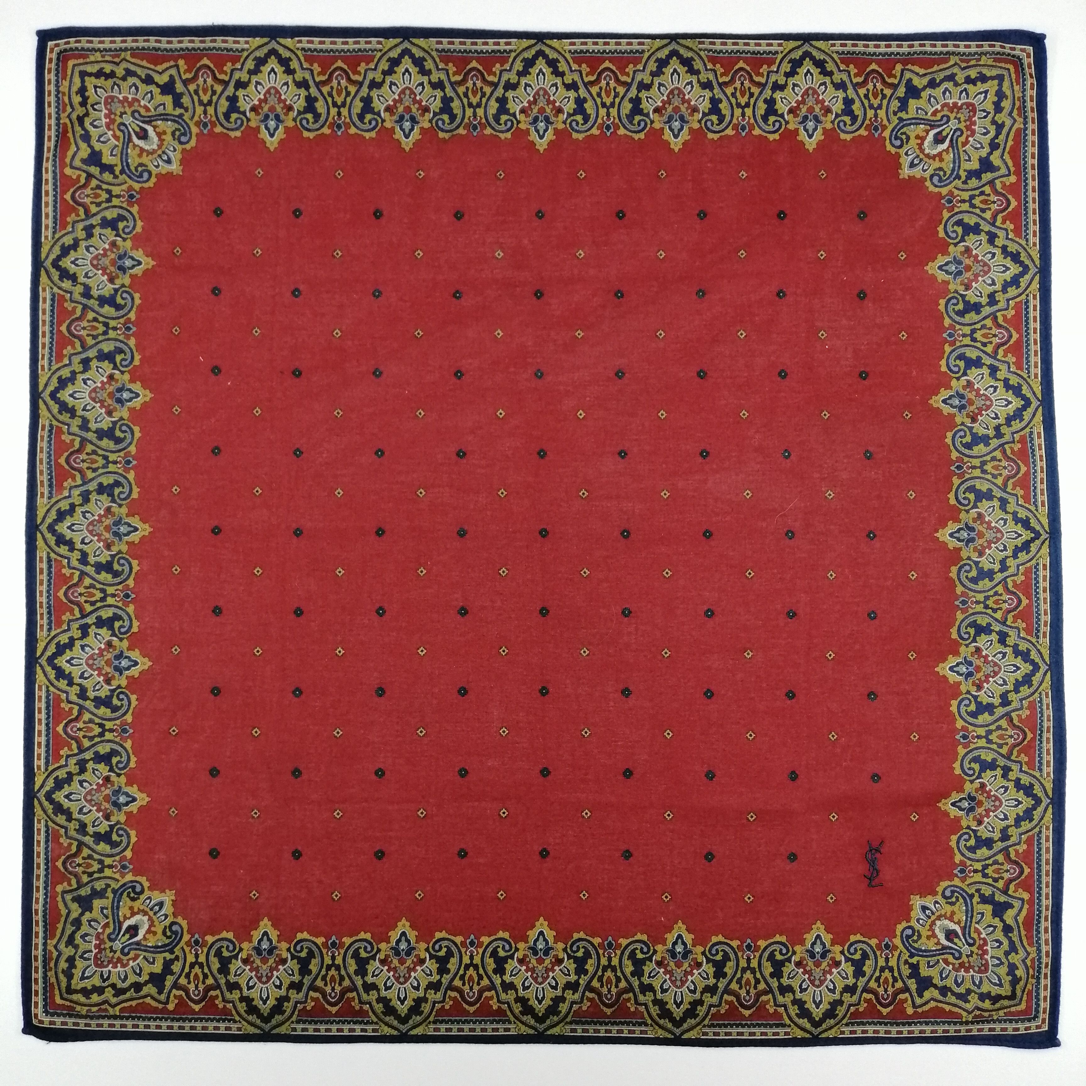 Vintage Vintage Yves Saint Laurent Handkerchief/Neckerchief-KD2198 Size ONE SIZE - 2 Thumbnail